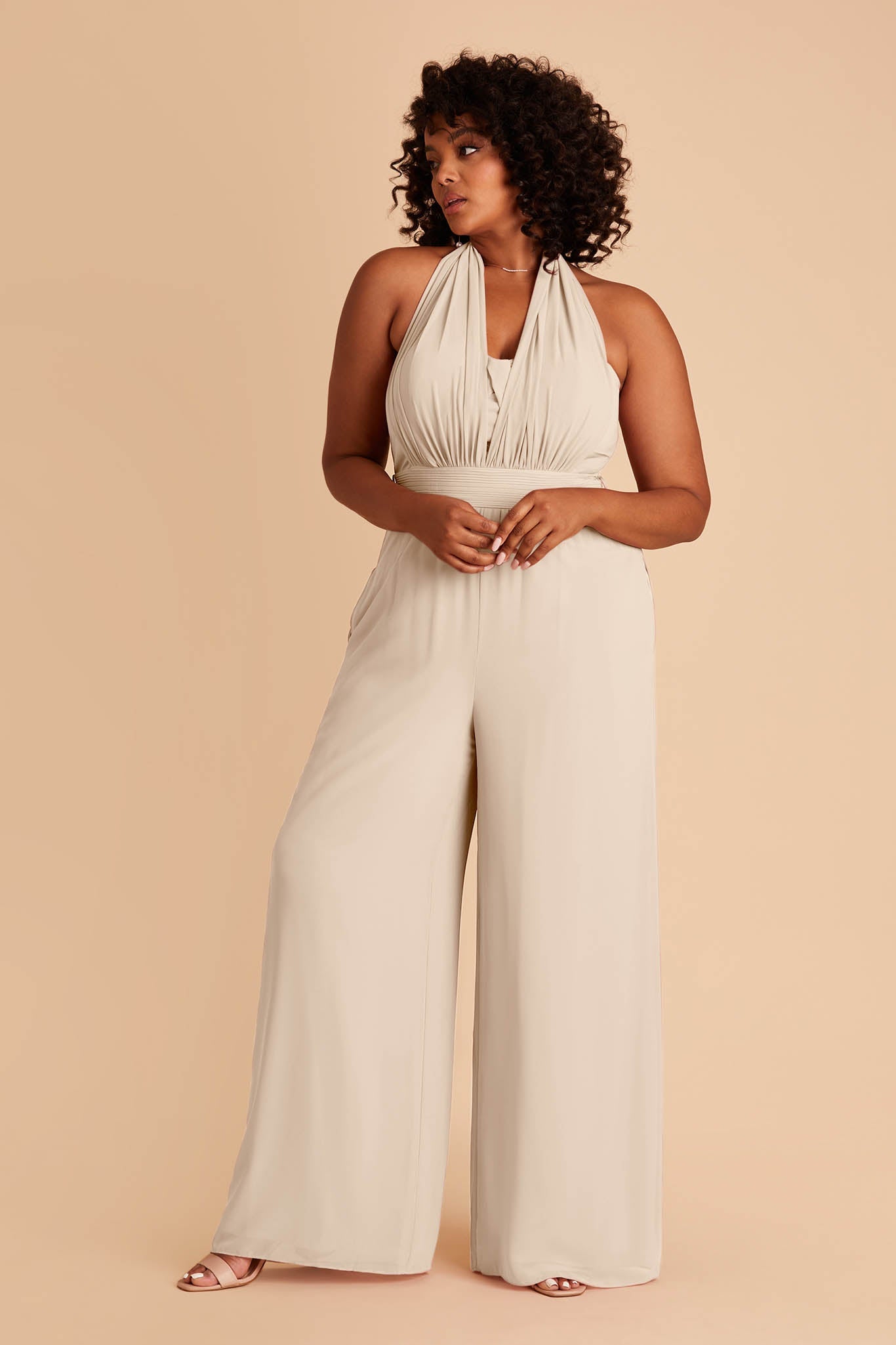 Convertible Wedding Jumpsuit with Adjustable Straps | Birdy Grey