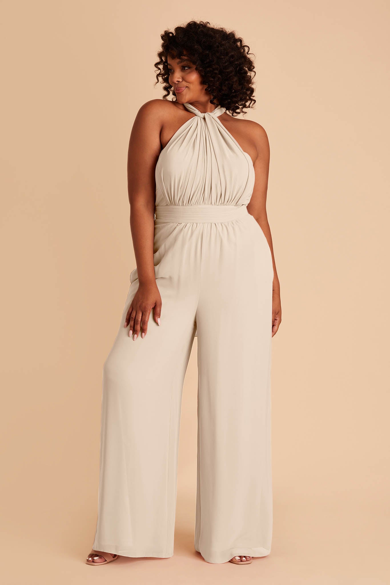 Convertible Wedding Jumpsuit with Adjustable Straps | Birdy Grey