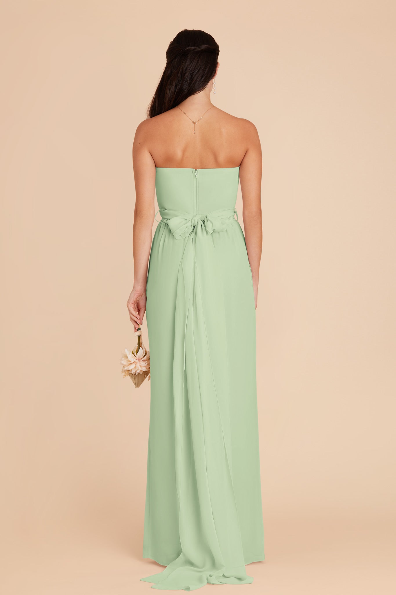 Convertible Wedding Jumpsuit with Adjustable Straps | Gigi - Pistachio