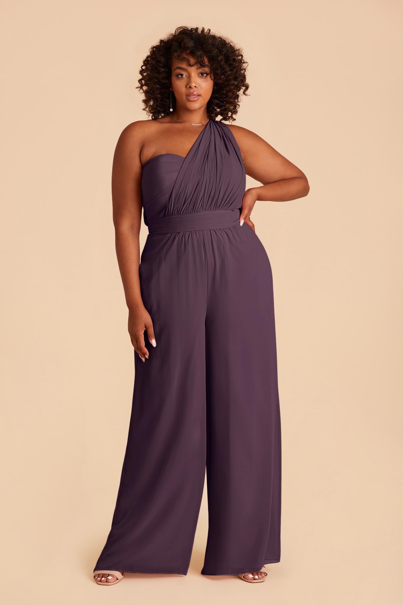 Convertible Wedding Jumpsuit with Adjustable Straps | Birdy Grey