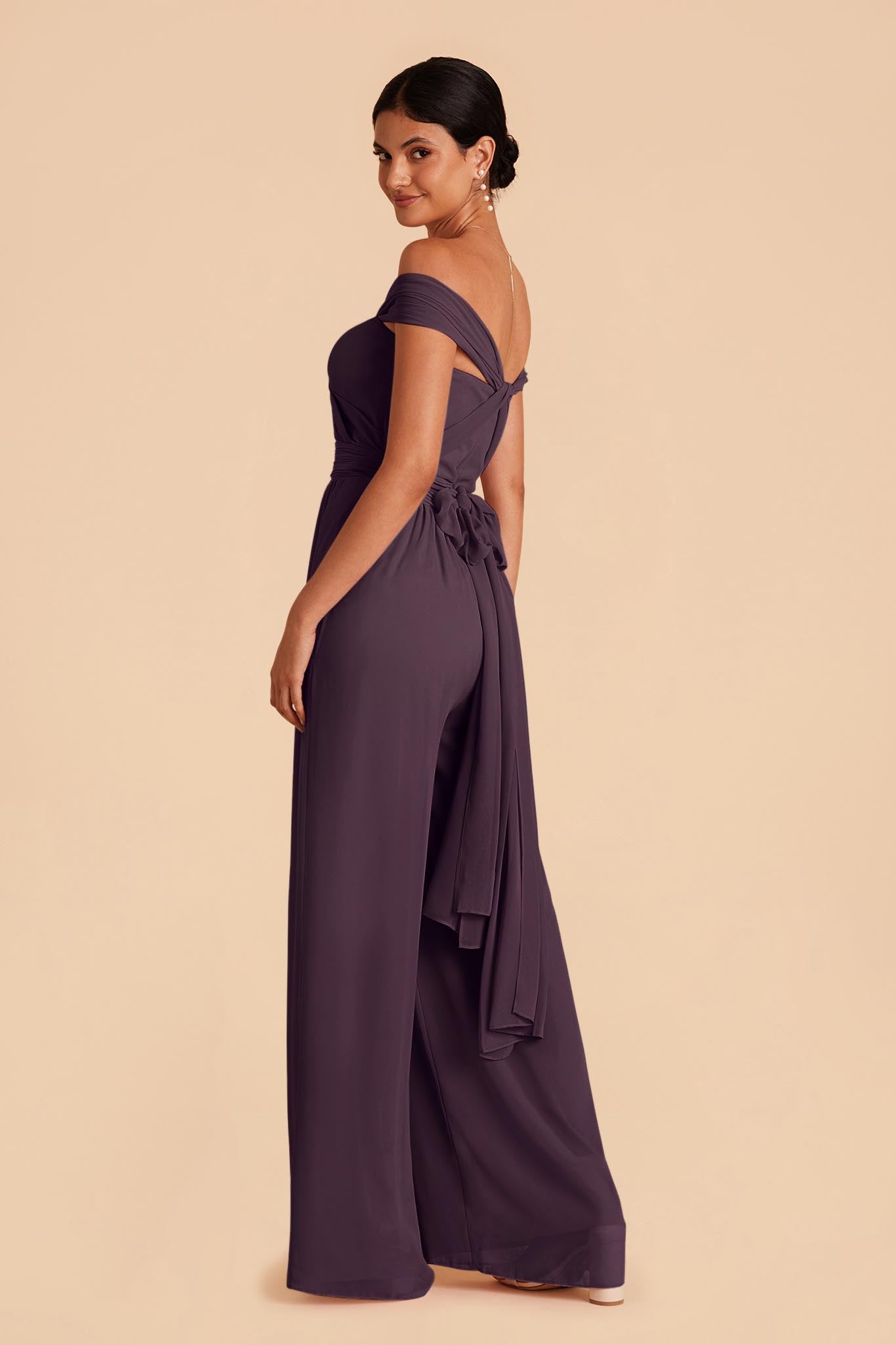 Convertible Wedding Jumpsuit with Adjustable Straps | Birdy Grey