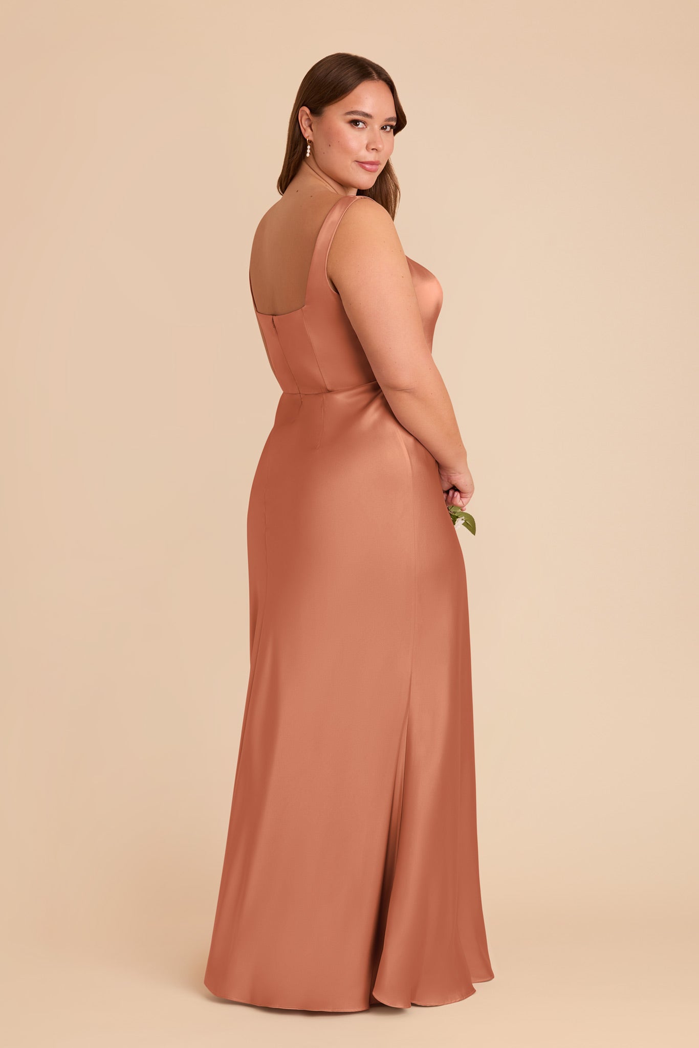 Convertible Satin Dress with Bows | Alex Terracotta