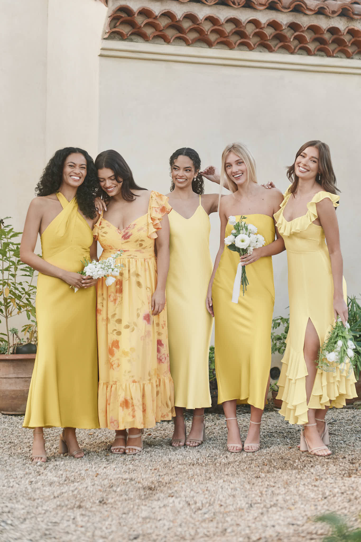 Lemon Sorbet Chiffon Dress with Ruffle Trim | Ginny