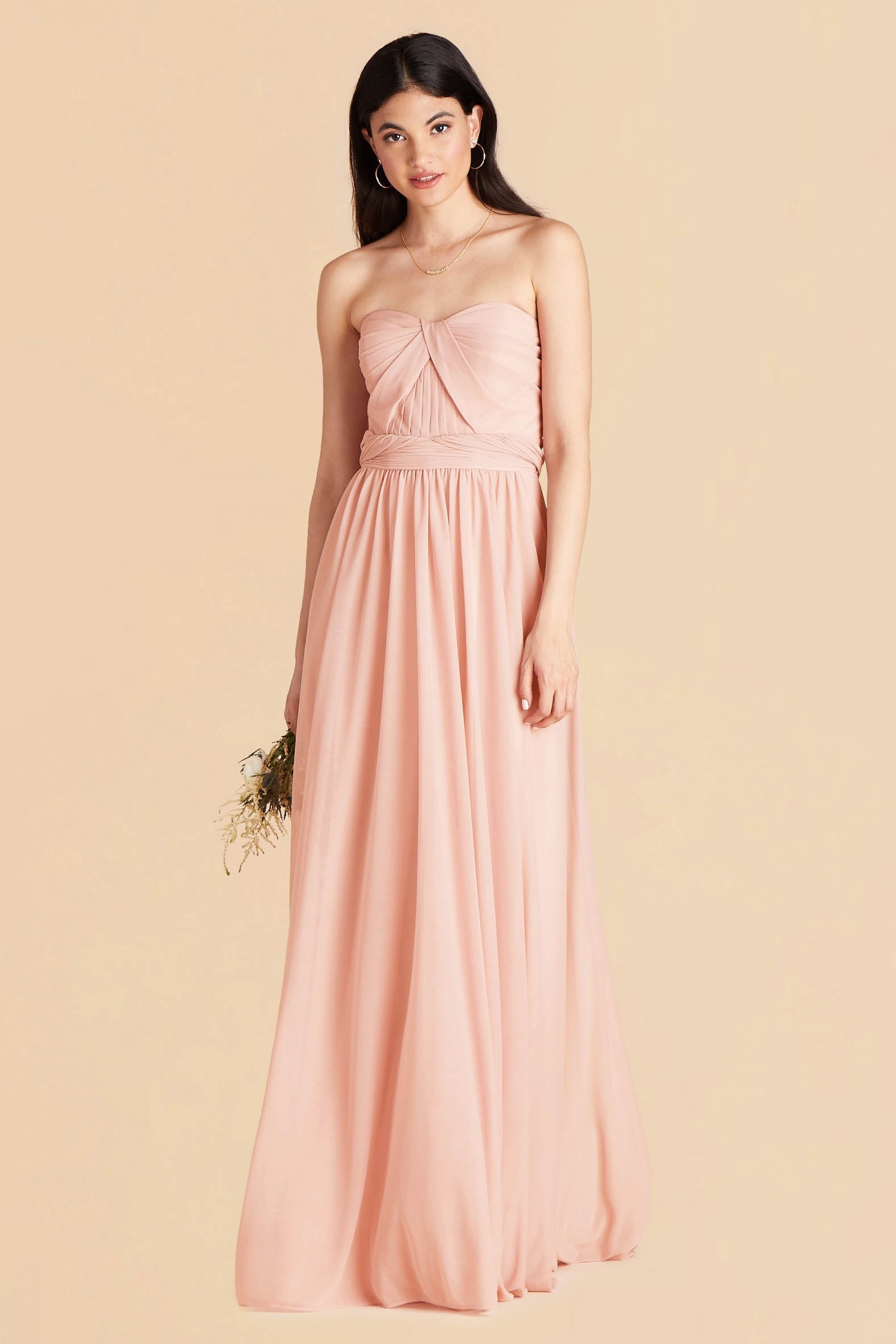 Convertible Bridesmaid Dress in Blush Pink - Grace