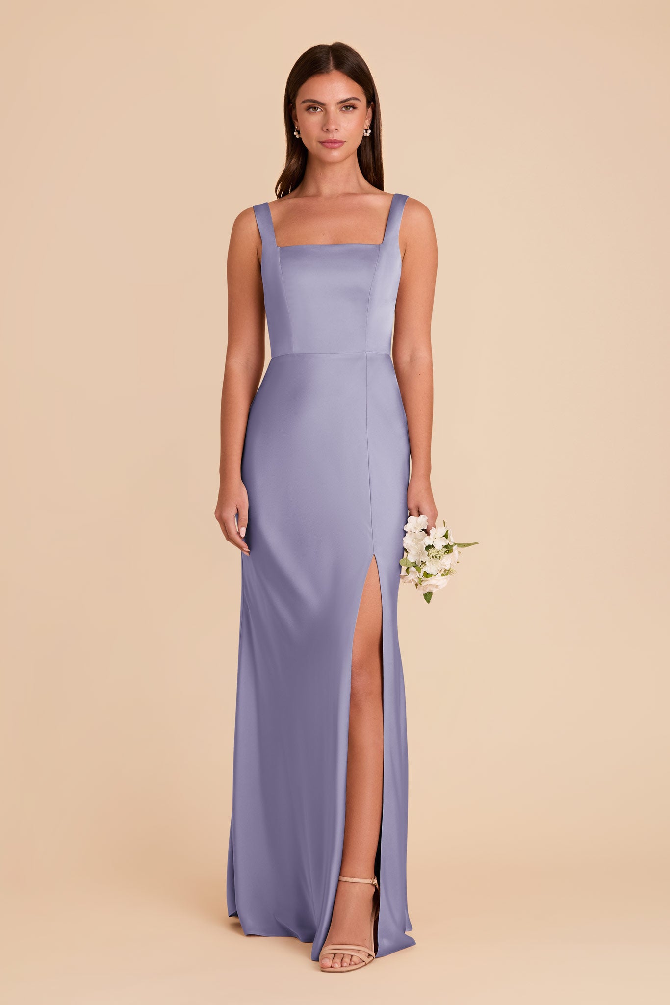 Convertible Satin Dress with Bows | Alex Wisteria