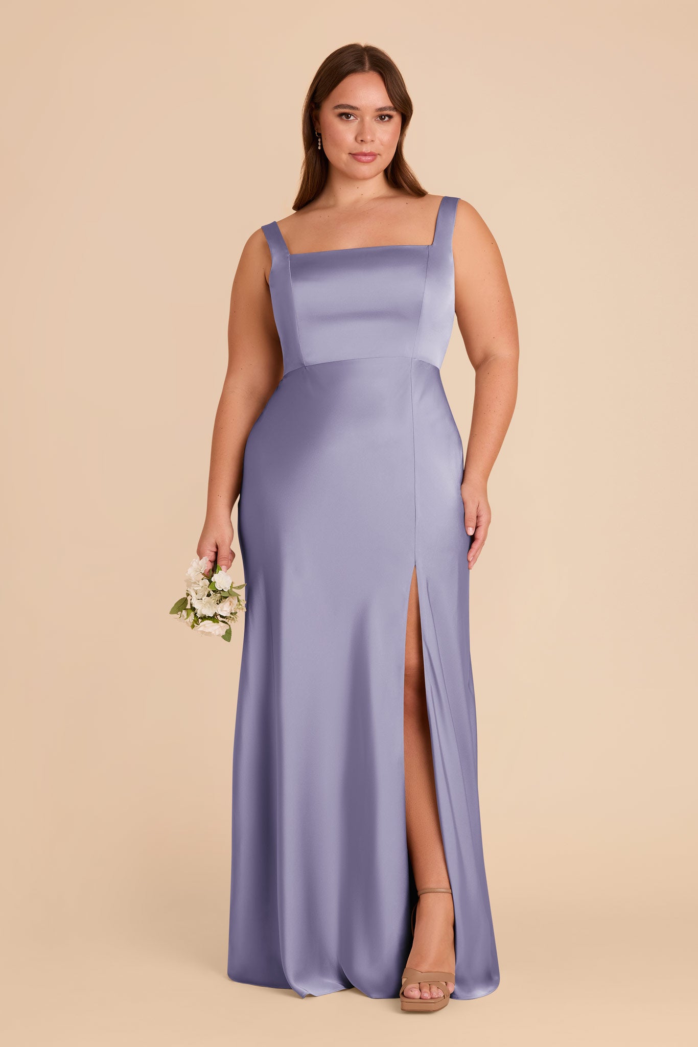 Convertible Satin Dress with Bows | Alex Wisteria