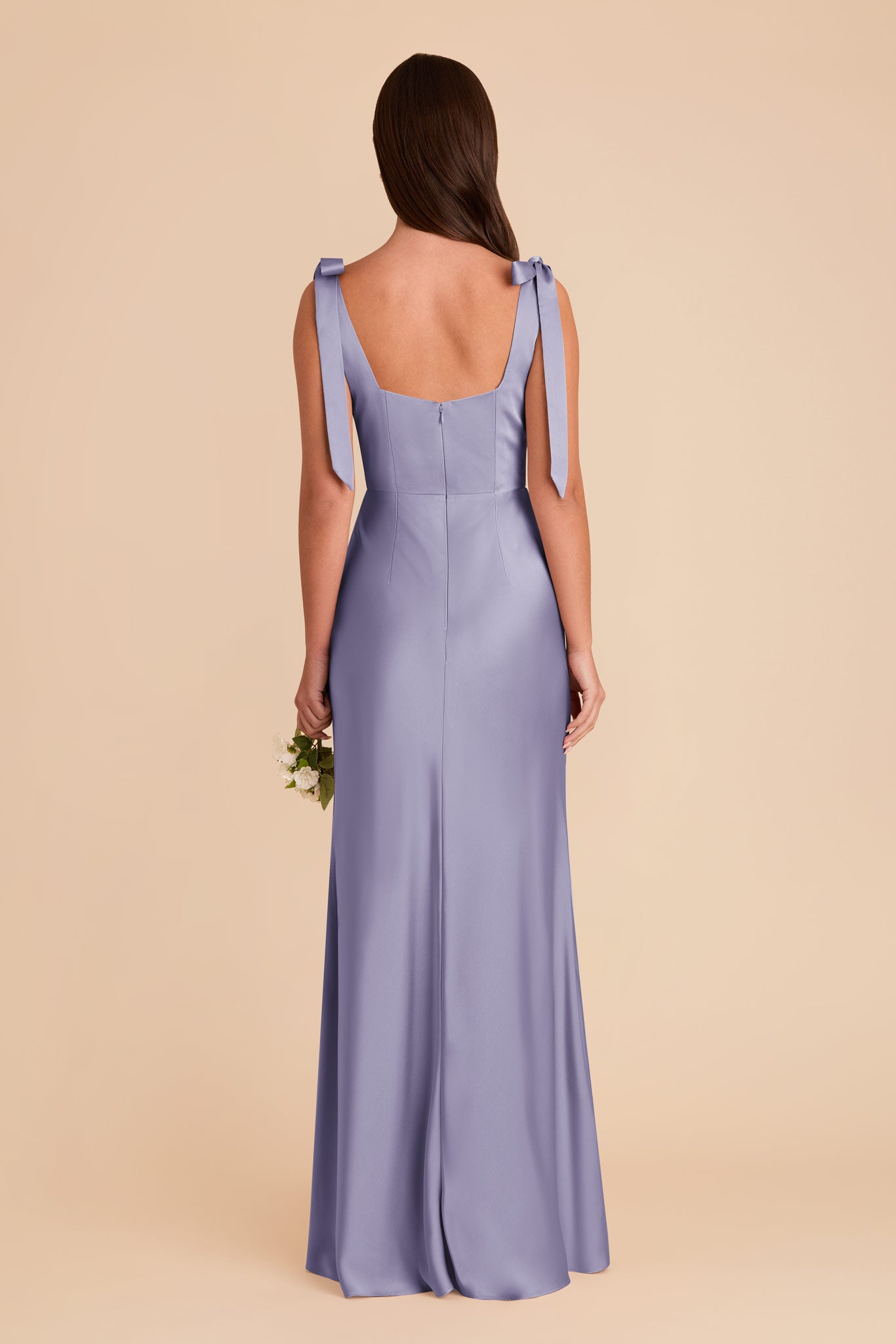 Convertible Satin Dress with Bows | Alex Wisteria