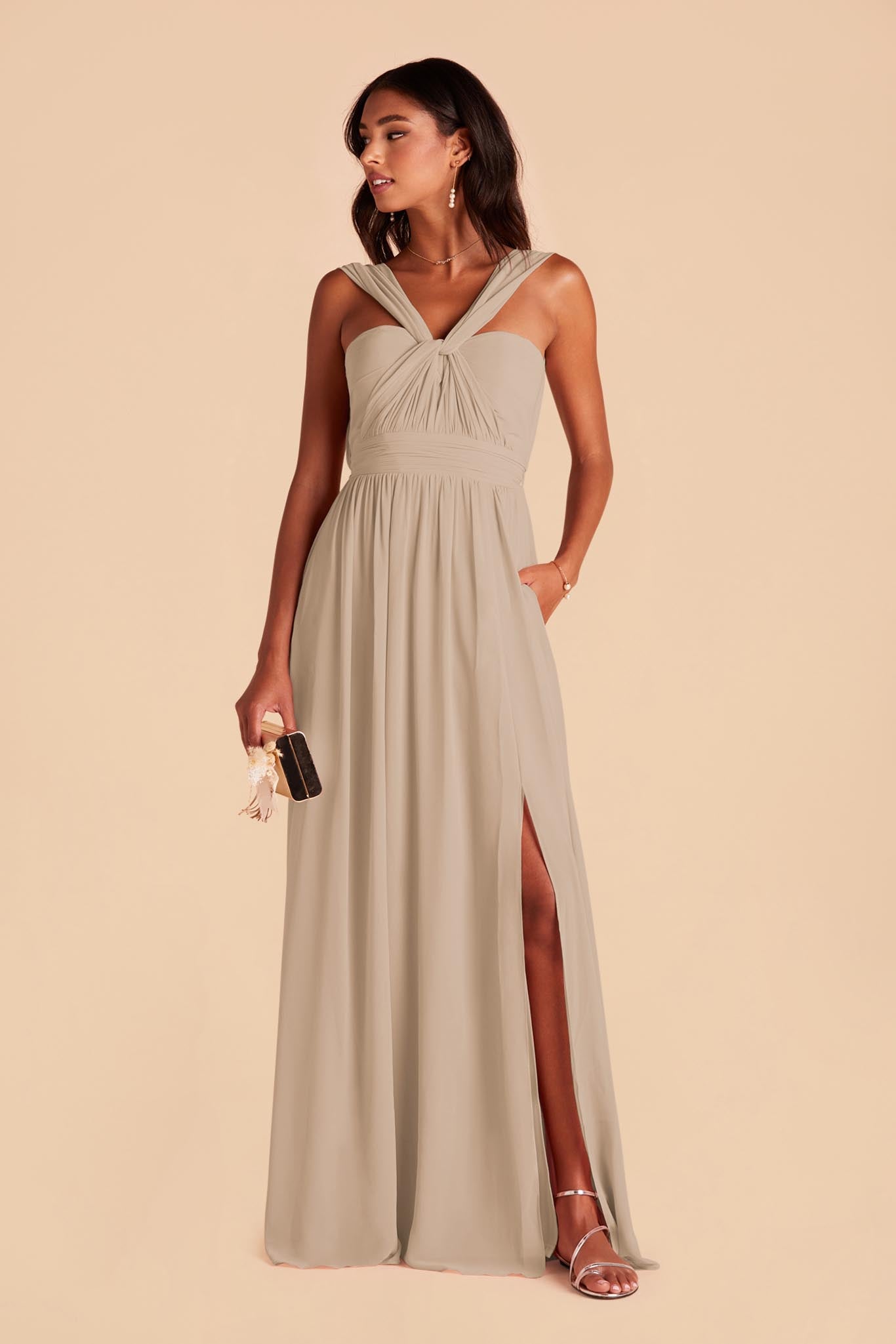 Convertible Bridesmaid Dress with Slit - Grace