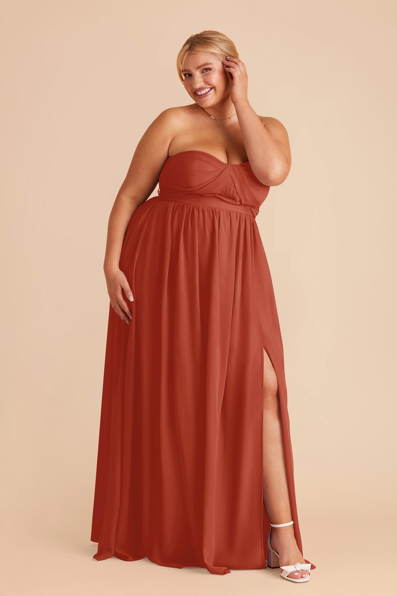 Convertible Bridesmaid Dress with Slit | Grace Auburn