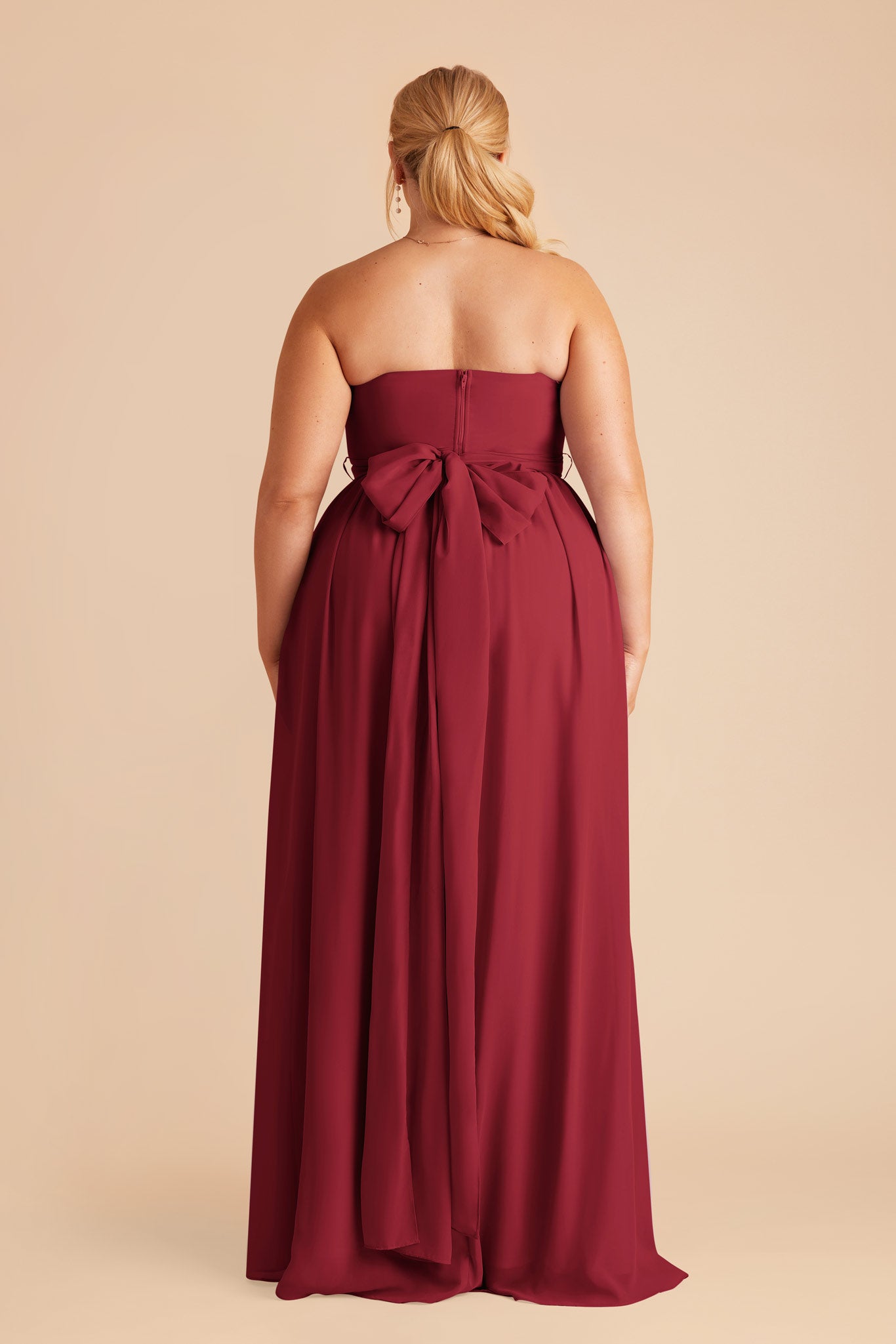 Convertible Bridesmaid Dress with Slit - Grace | Burgundy