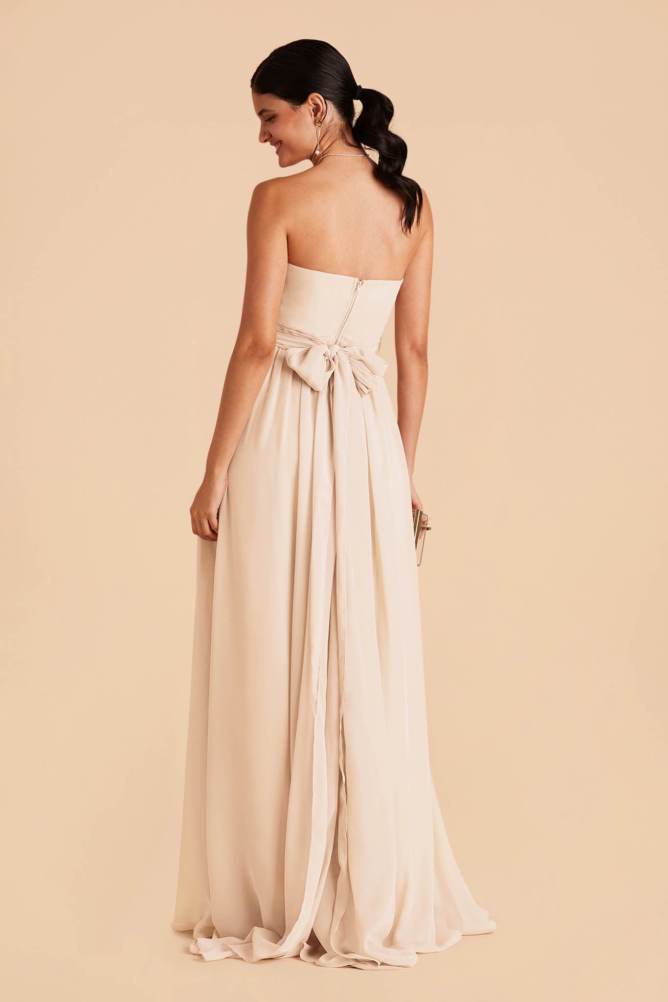 Convertible Bridesmaid Dress with Slit | Grace Champagne
