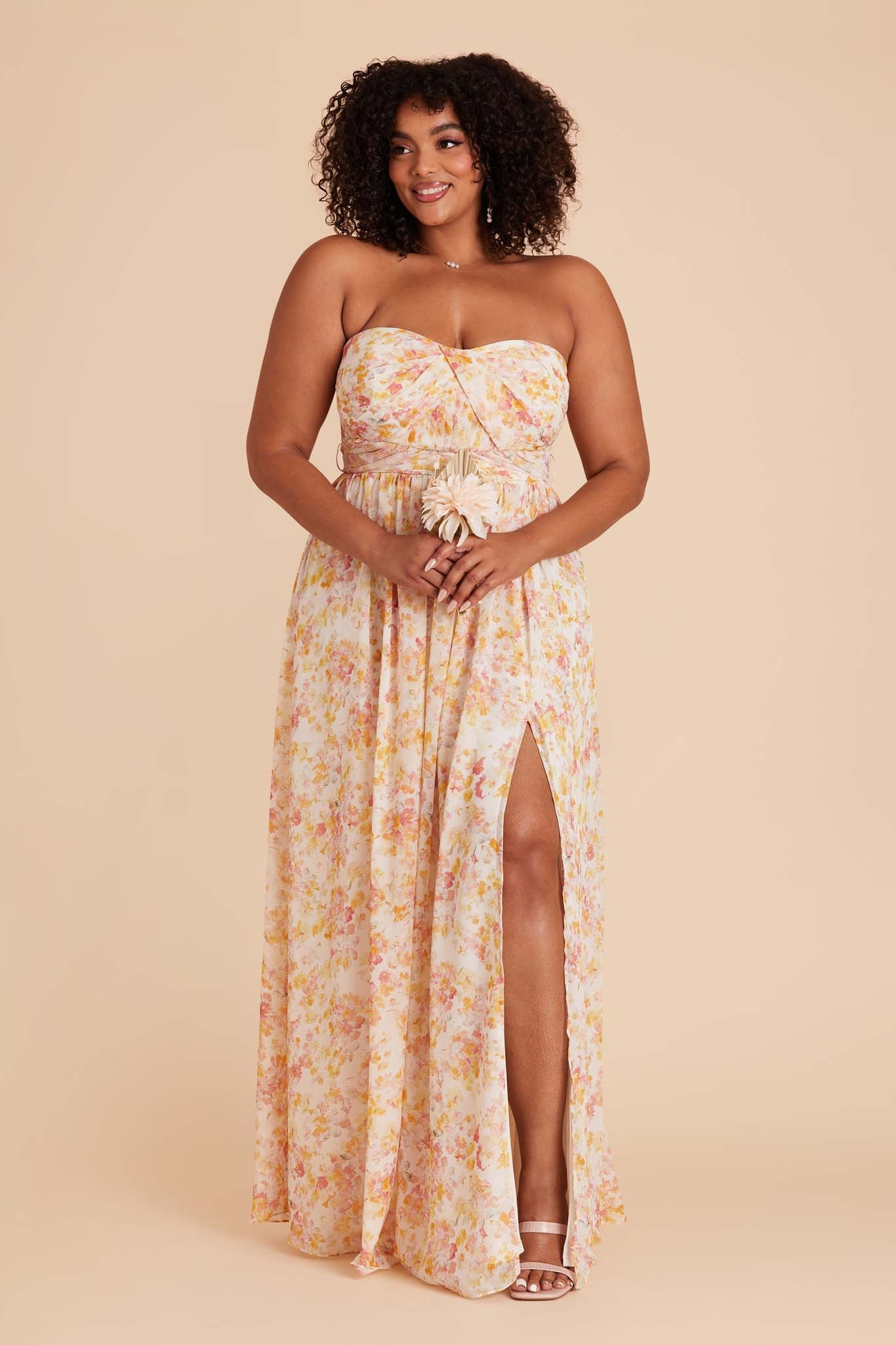 Convertible Bridesmaid Dress with Slit | Grace Floral