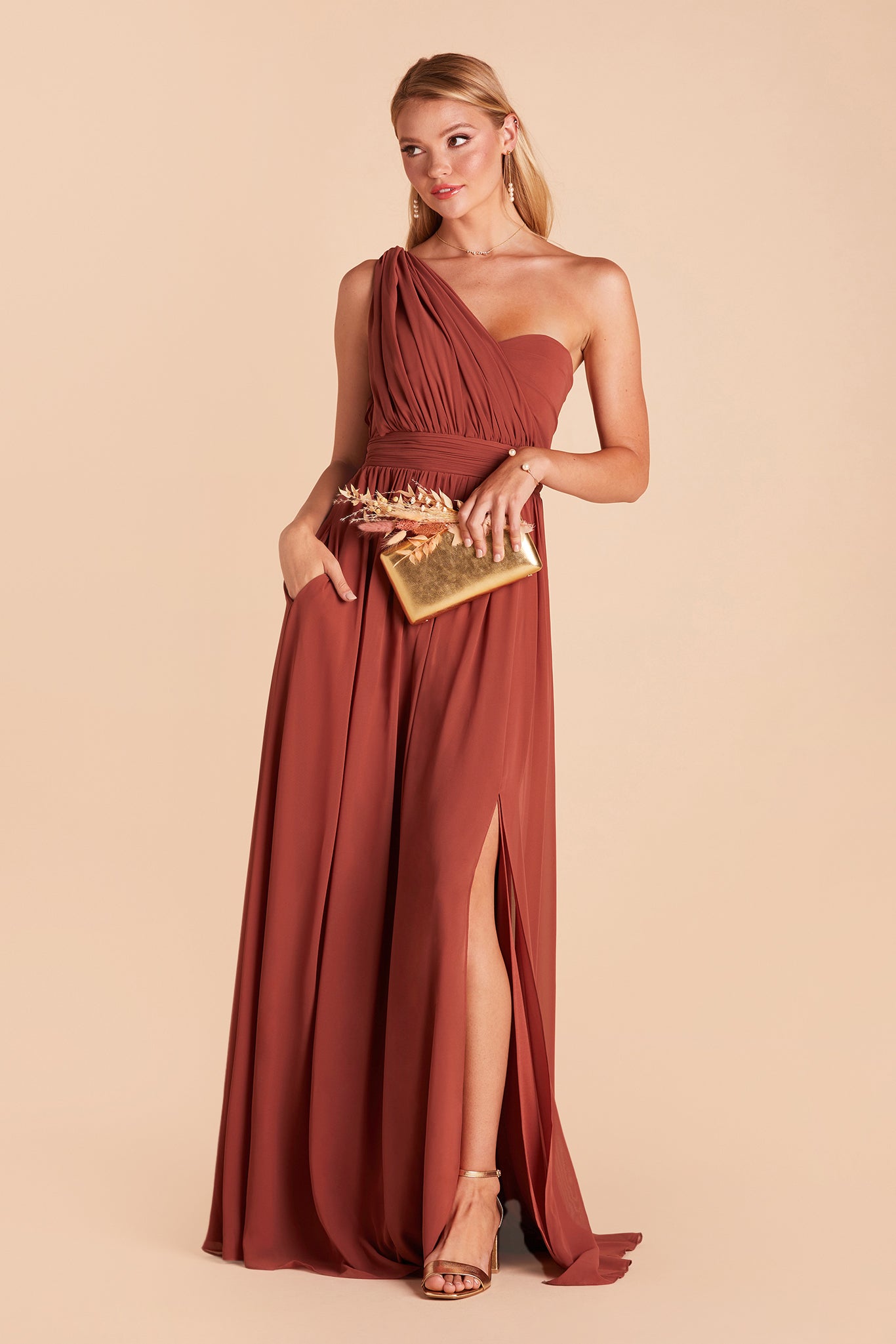 Convertible Bridesmaid Dress with Slit - Grace