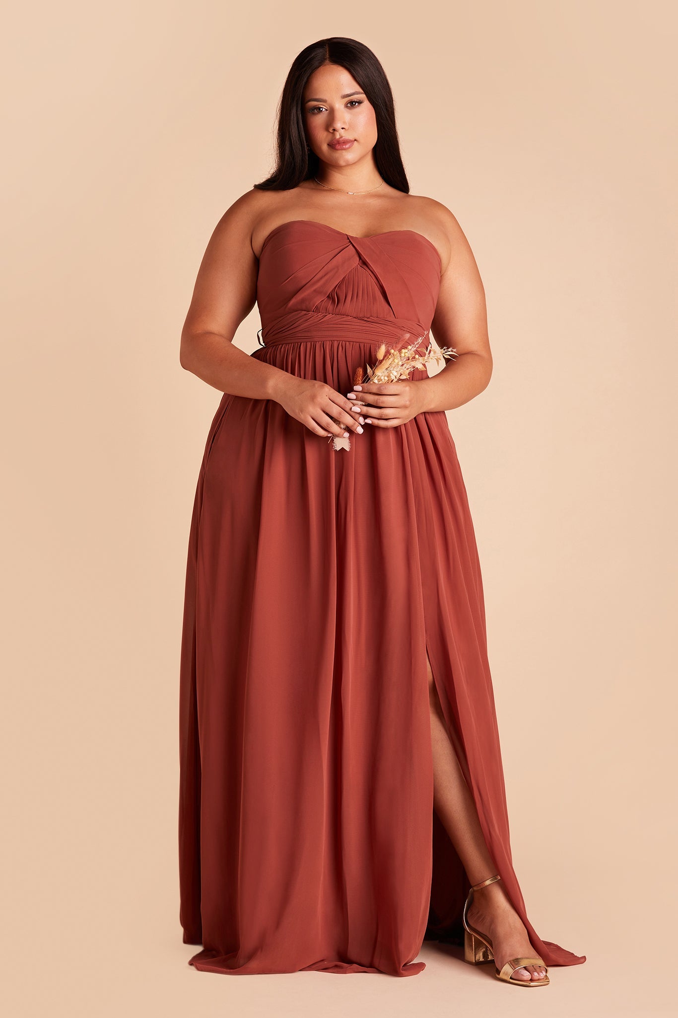 Convertible Bridesmaid Dress with Slit - Grace