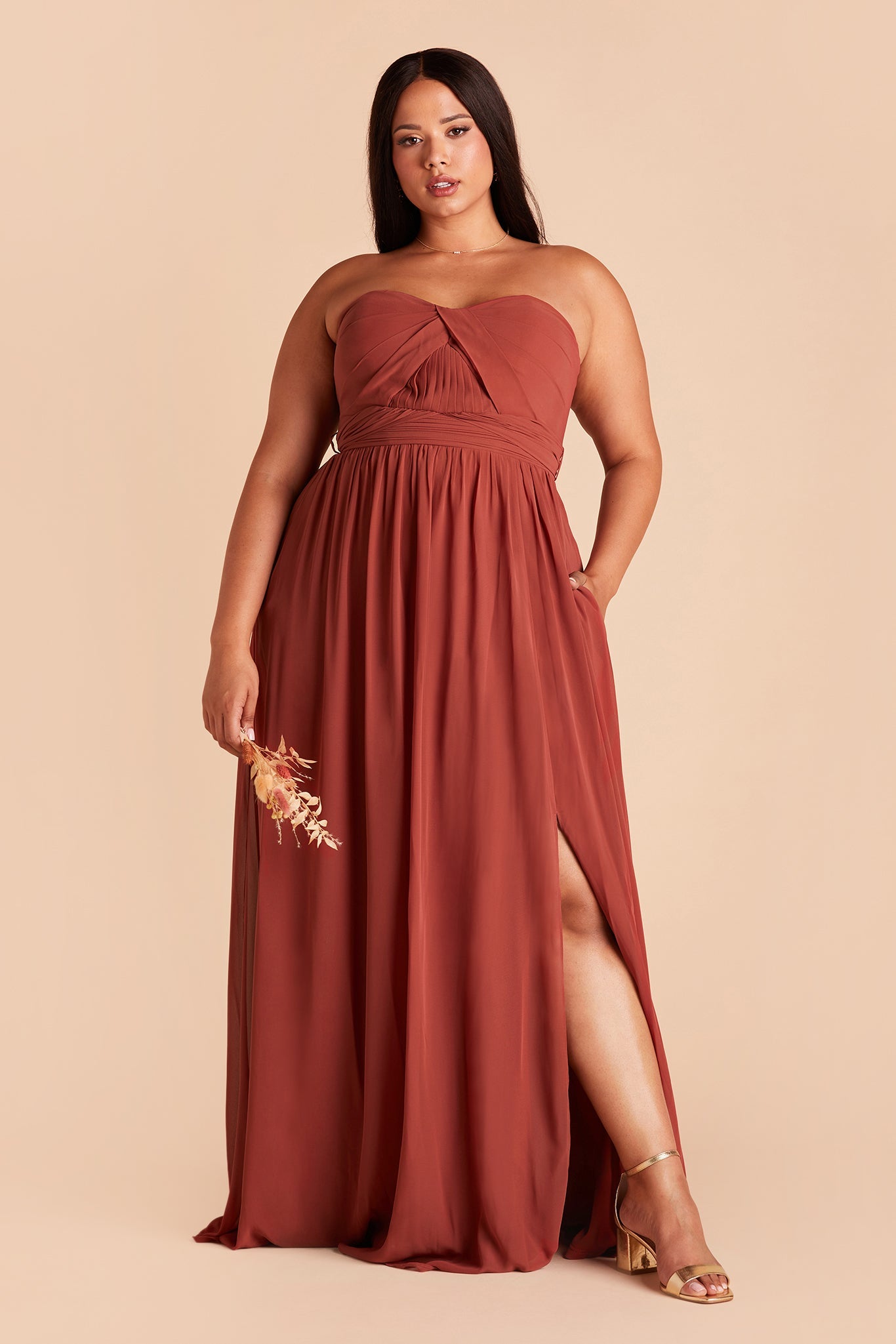 Convertible Bridesmaid Dress with Slit - Grace