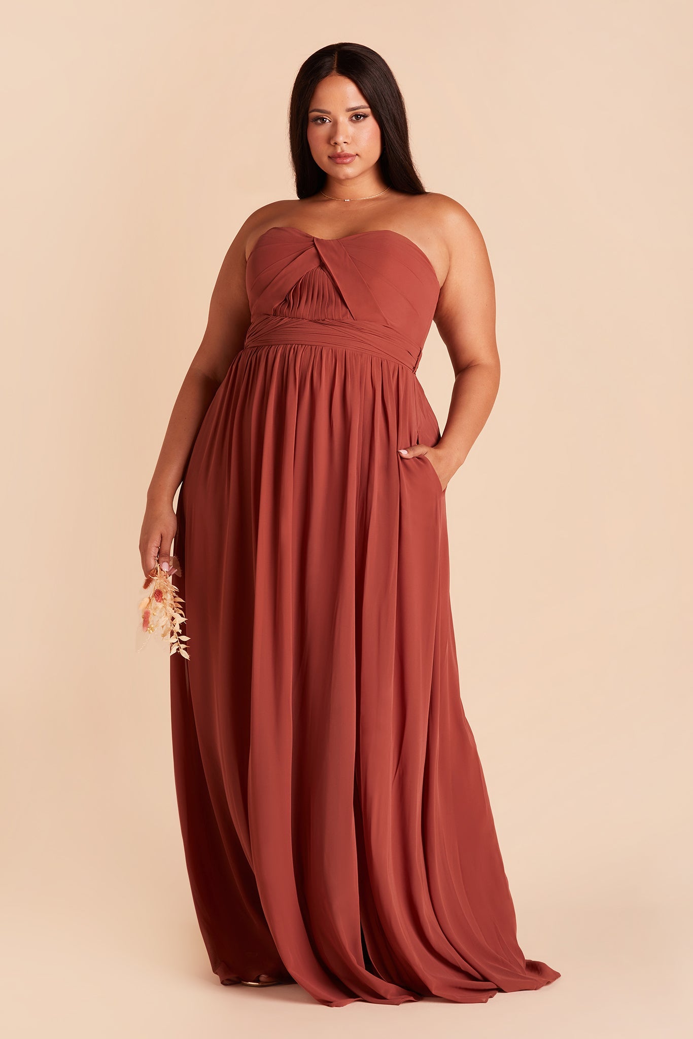 Convertible Bridesmaid Dress with Slit - Grace