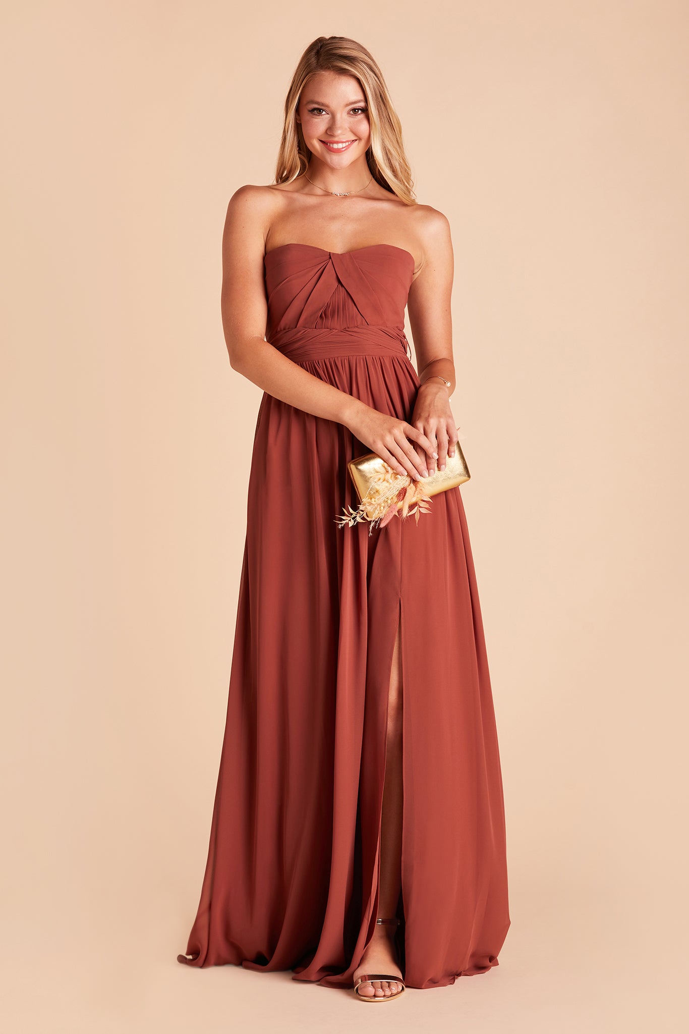 Convertible Bridesmaid Dress with Slit - Grace