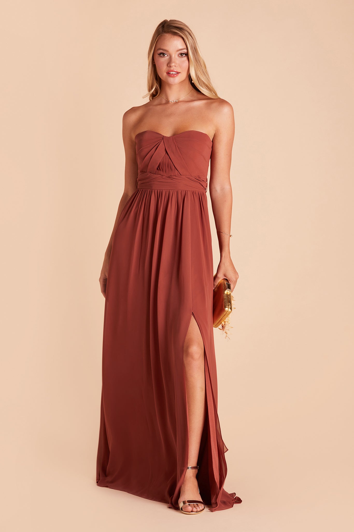 Convertible Bridesmaid Dress with Slit - Grace
