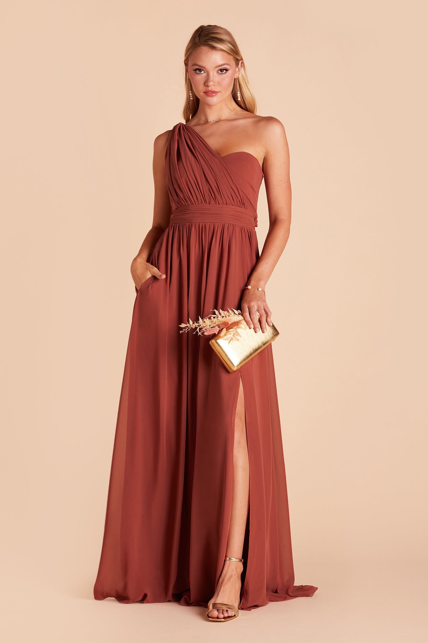 Convertible Bridesmaid Dress with Slit - Grace