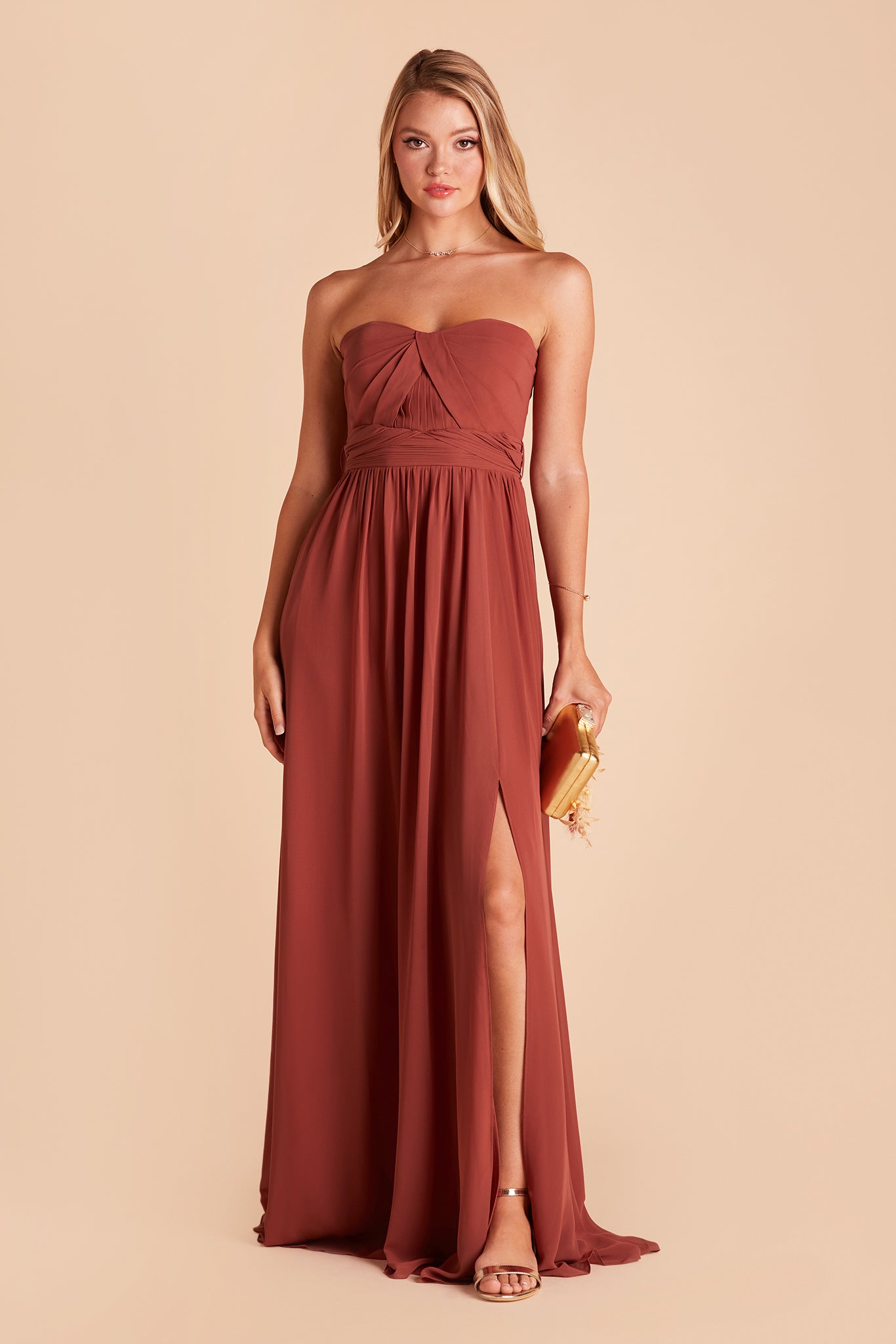 Convertible Bridesmaid Dress with Slit - Grace