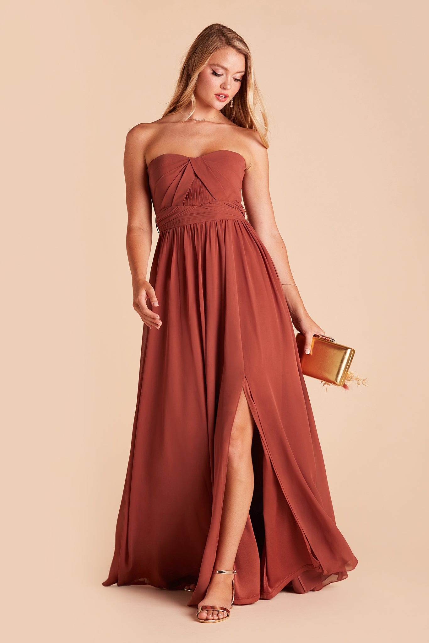 Convertible Bridesmaid Dress with Slit - Grace