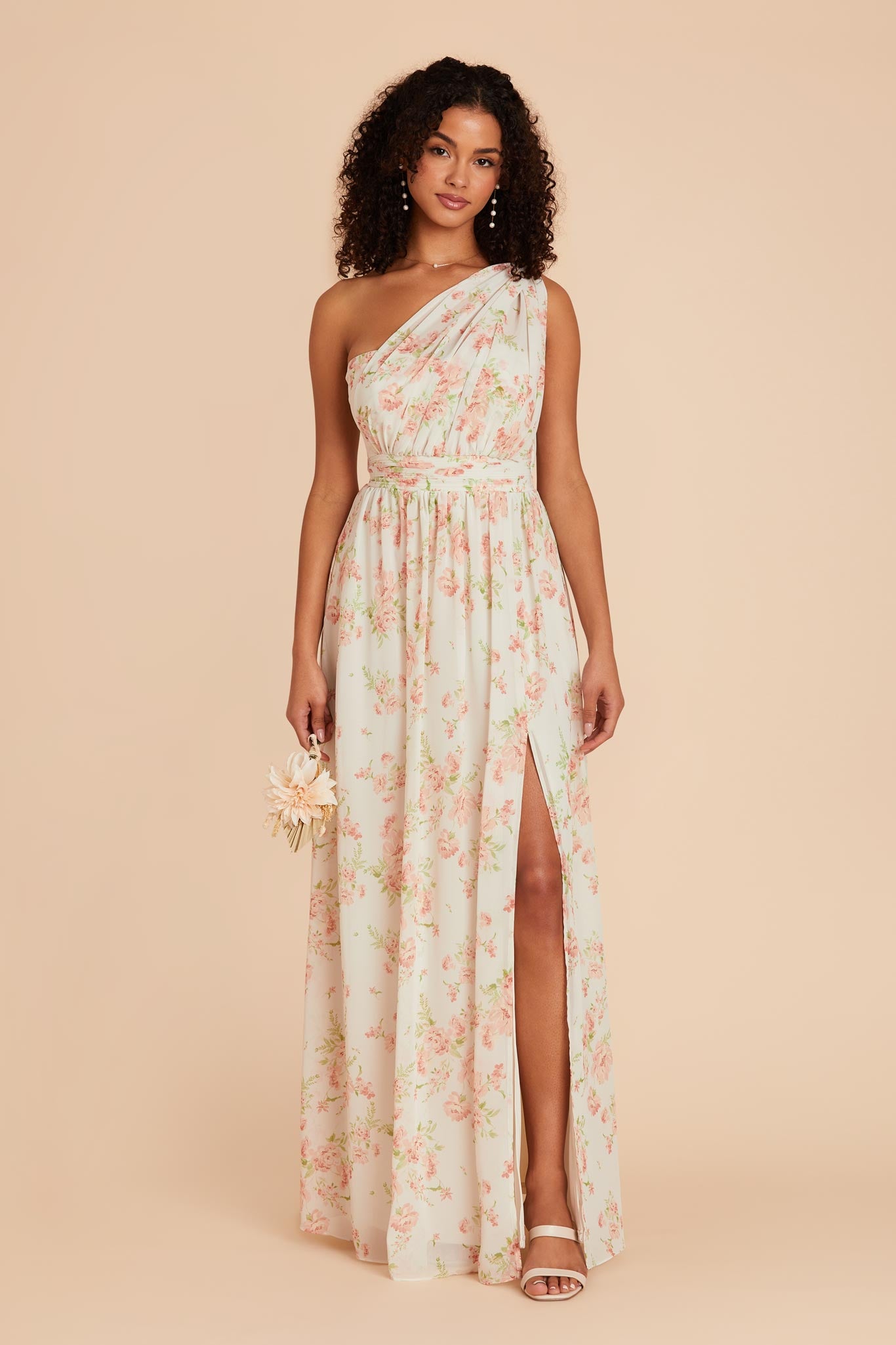 Convertible Bridesmaid Dress with Slit - Whimsical Blooms