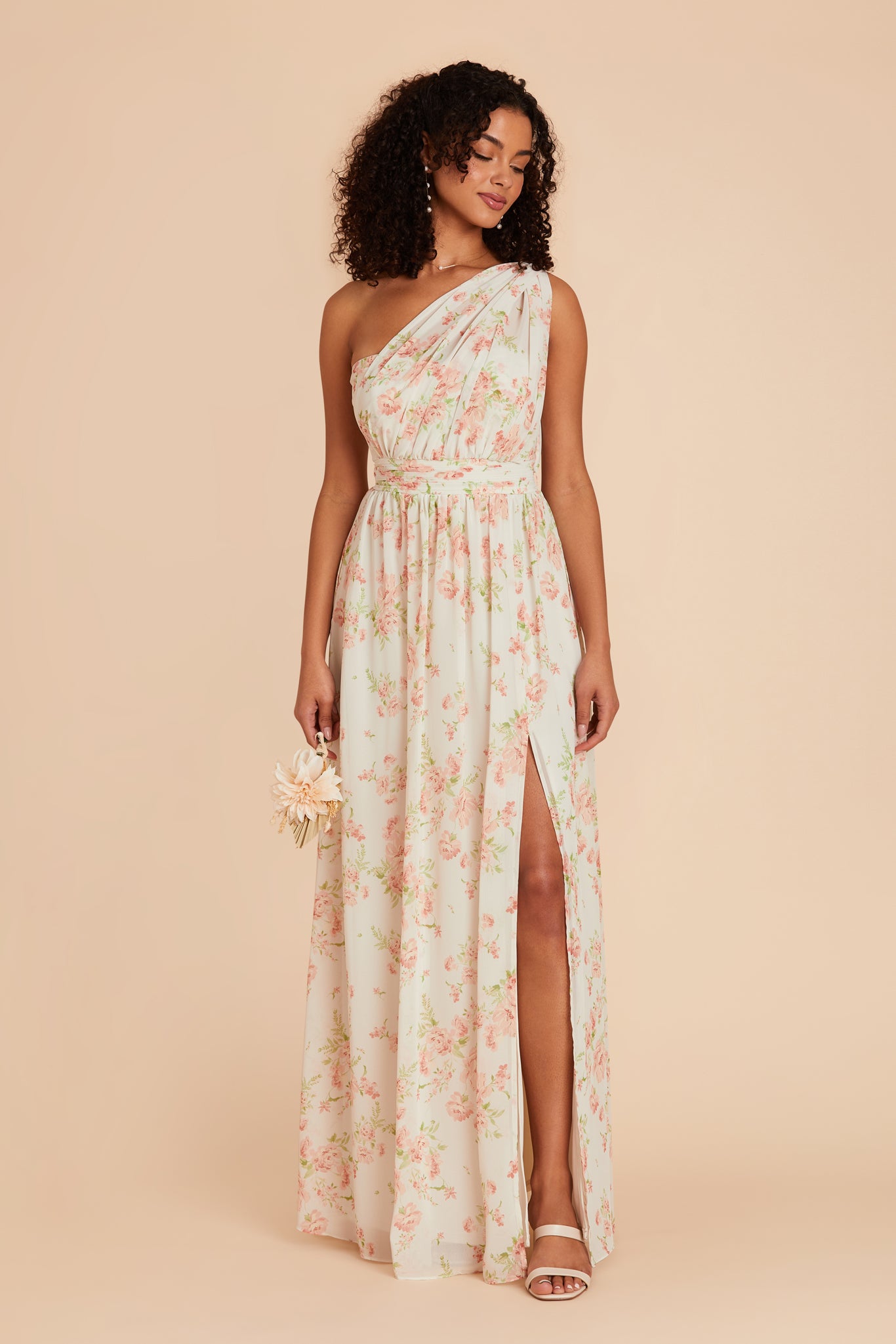 Convertible Bridesmaid Dress with Slit - Whimsical Blooms