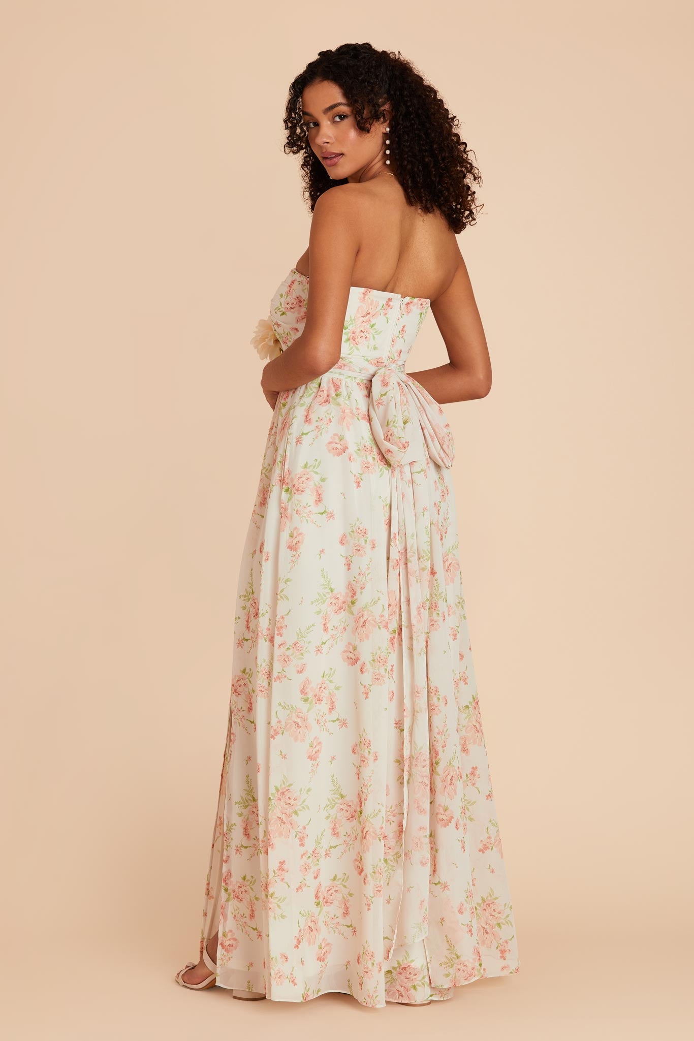 Convertible Bridesmaid Dress with Slit - Whimsical Blooms