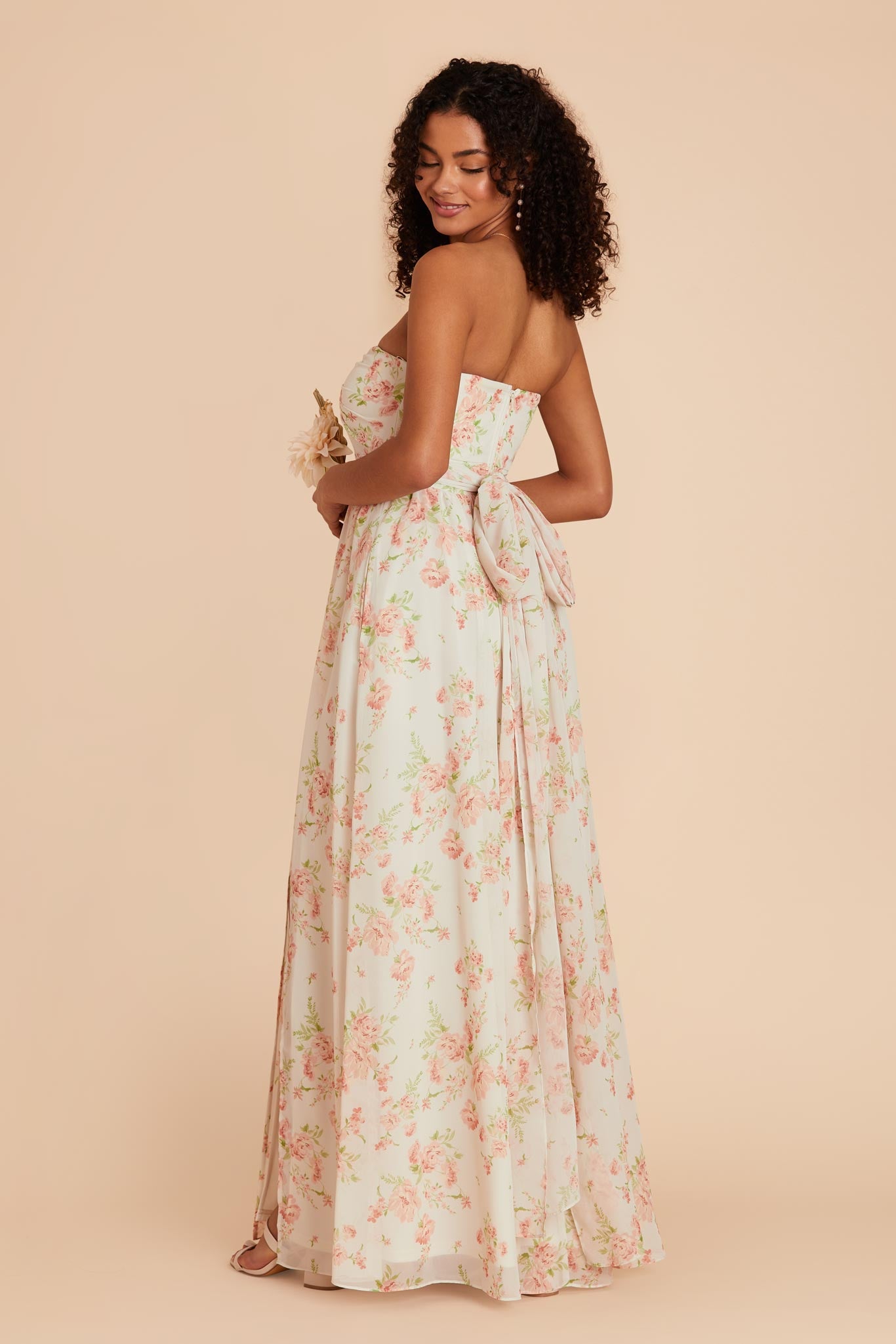 Convertible Bridesmaid Dress with Slit - Whimsical Blooms