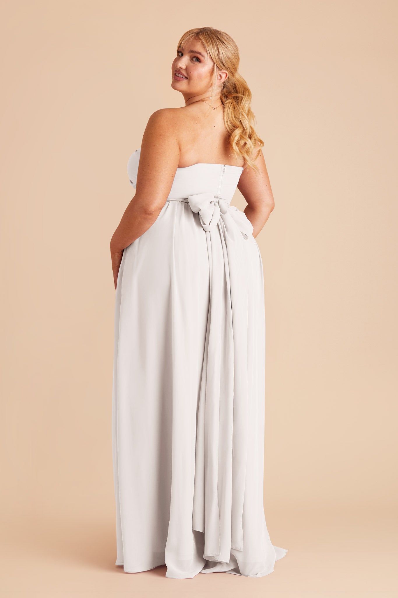 Convertible Bridesmaid Dress with Slit - Grace | Flowy & White