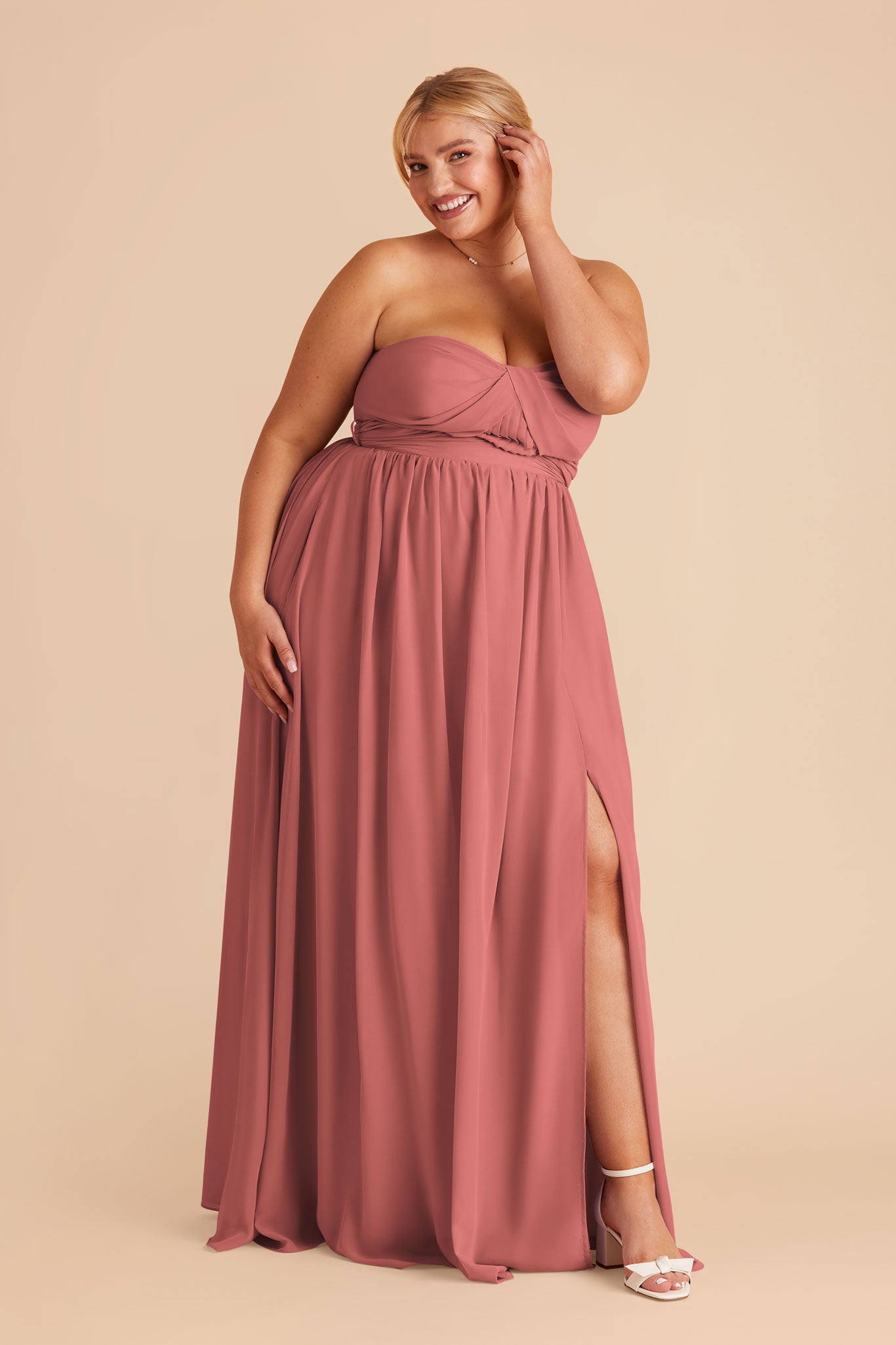 Convertible Bridesmaid Dress with Slit - Grace | Wild Rose
