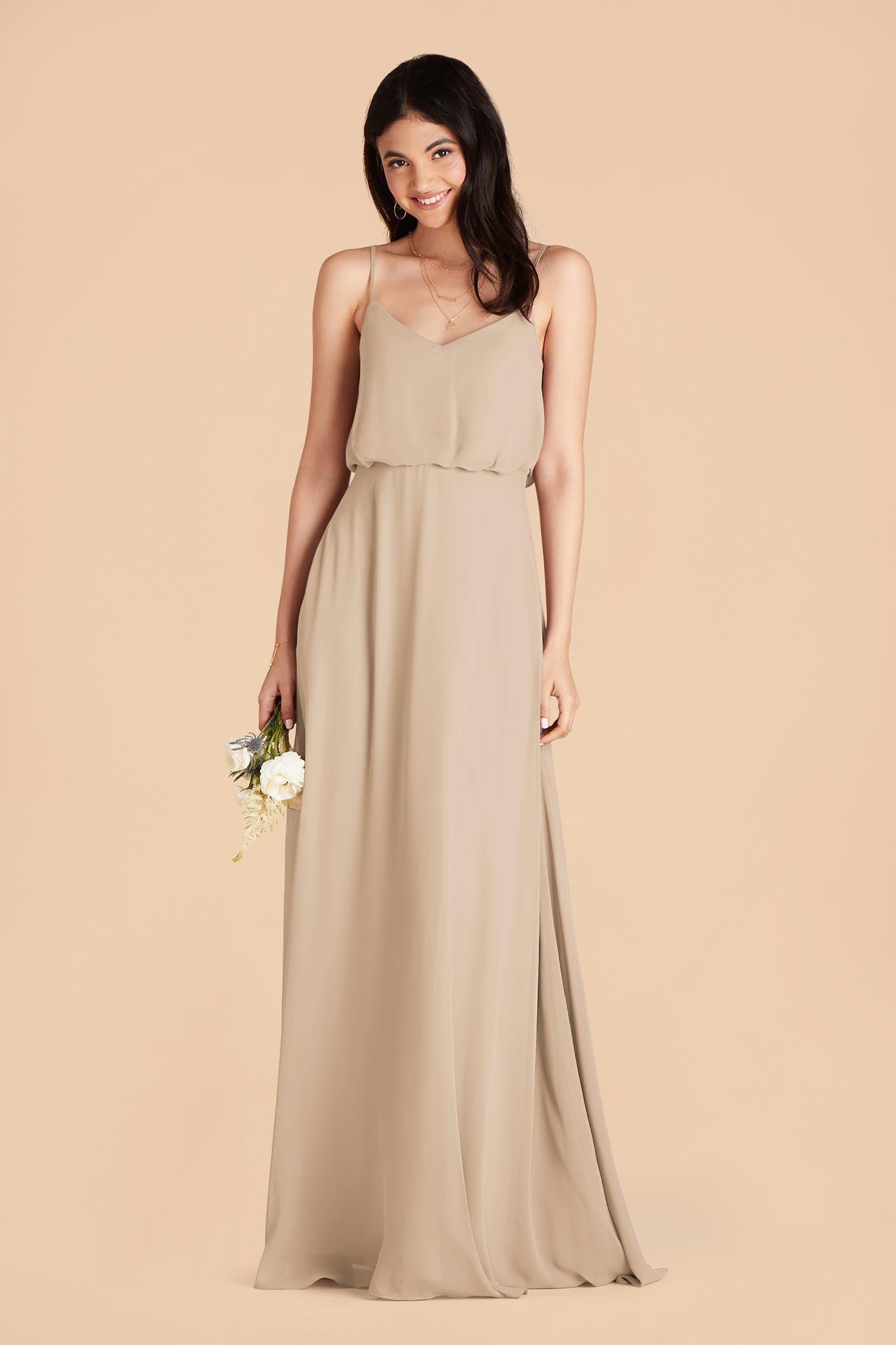 Classic Blouson Bridesmaid Dress | Gwennie Almond