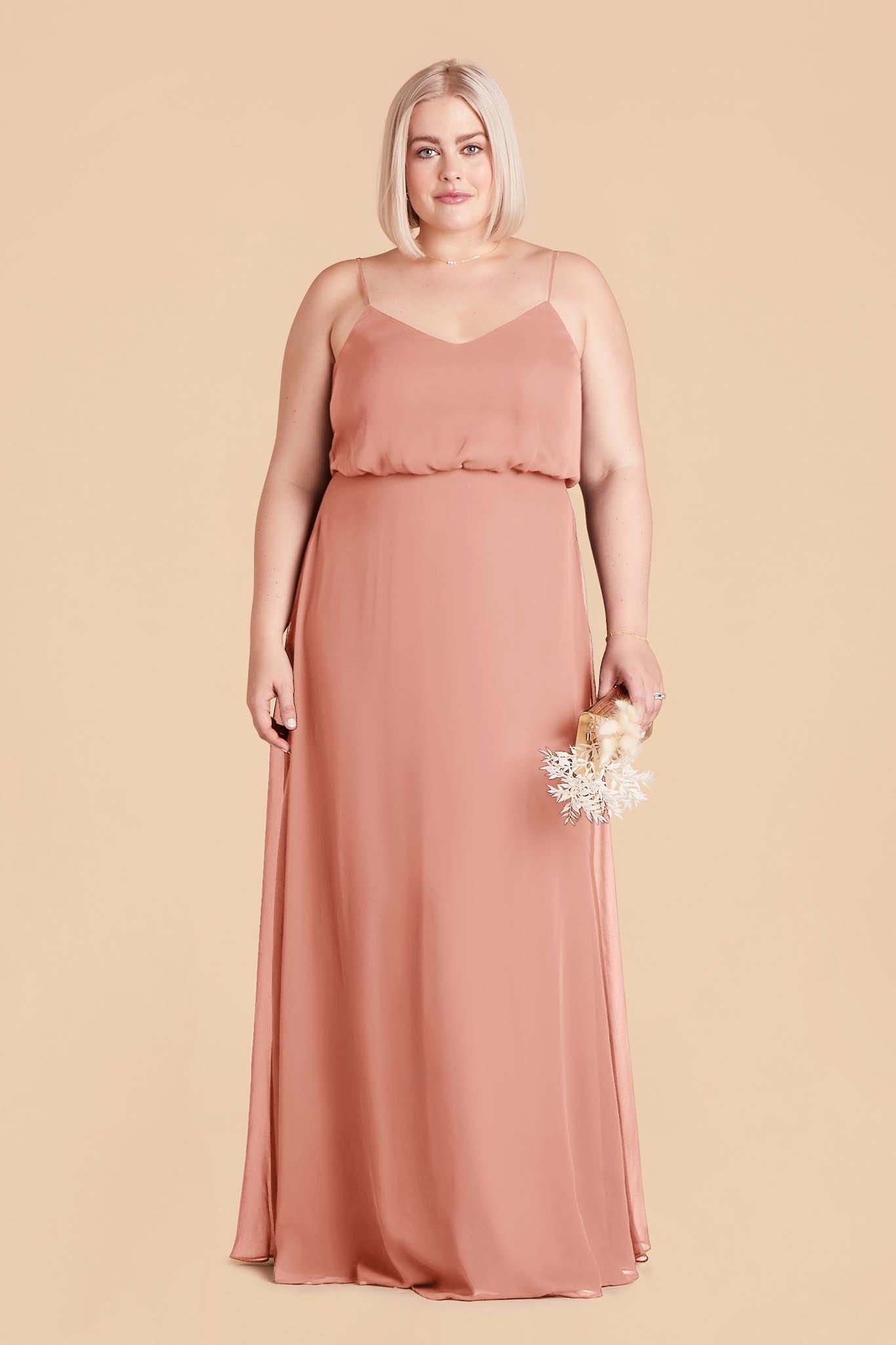 Classic Blouson Bridesmaid Dress in Dusty Rose | Gwennie