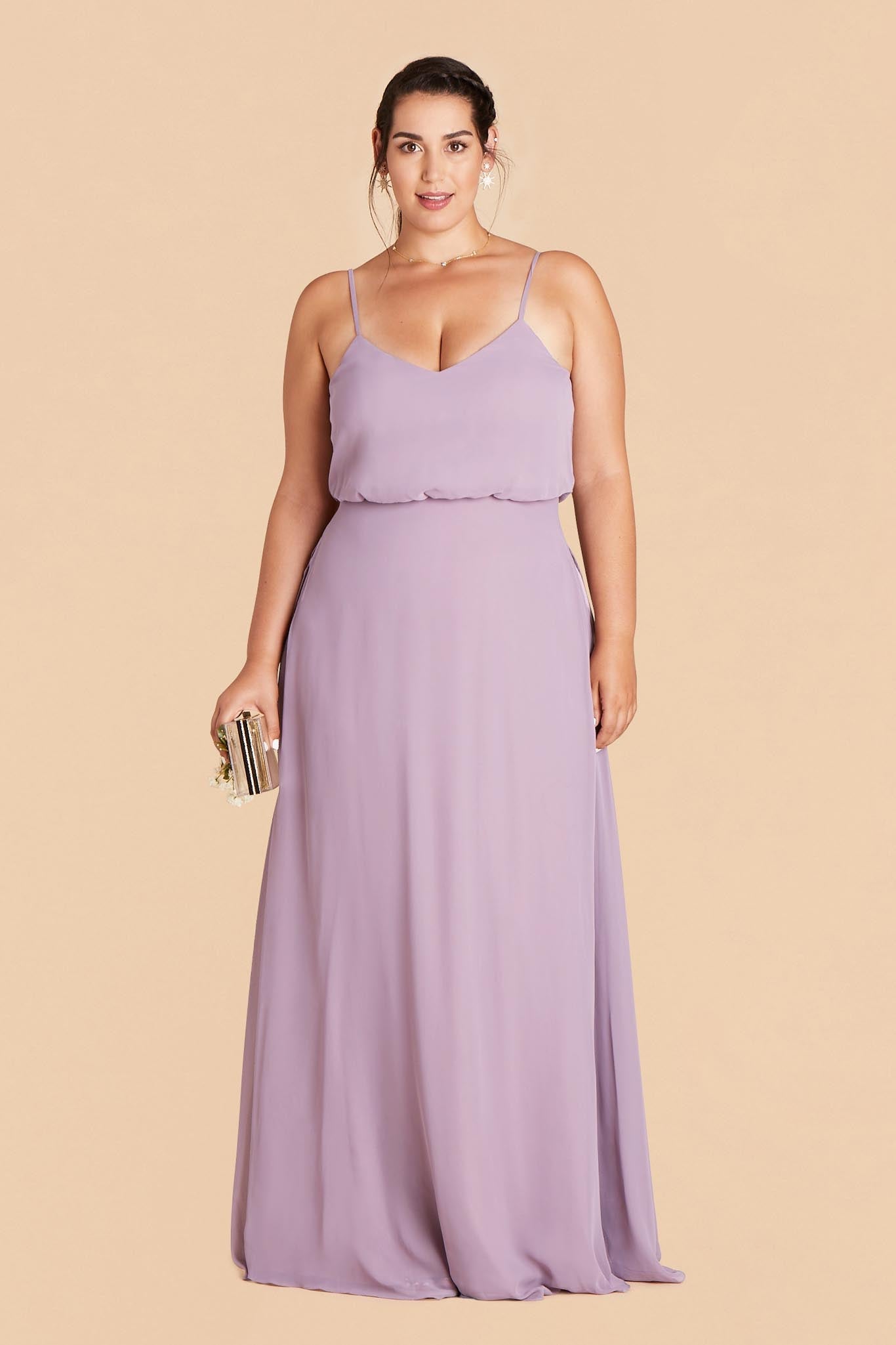 Classic Blouson Bridesmaid Dress in Lavender | Gwennie