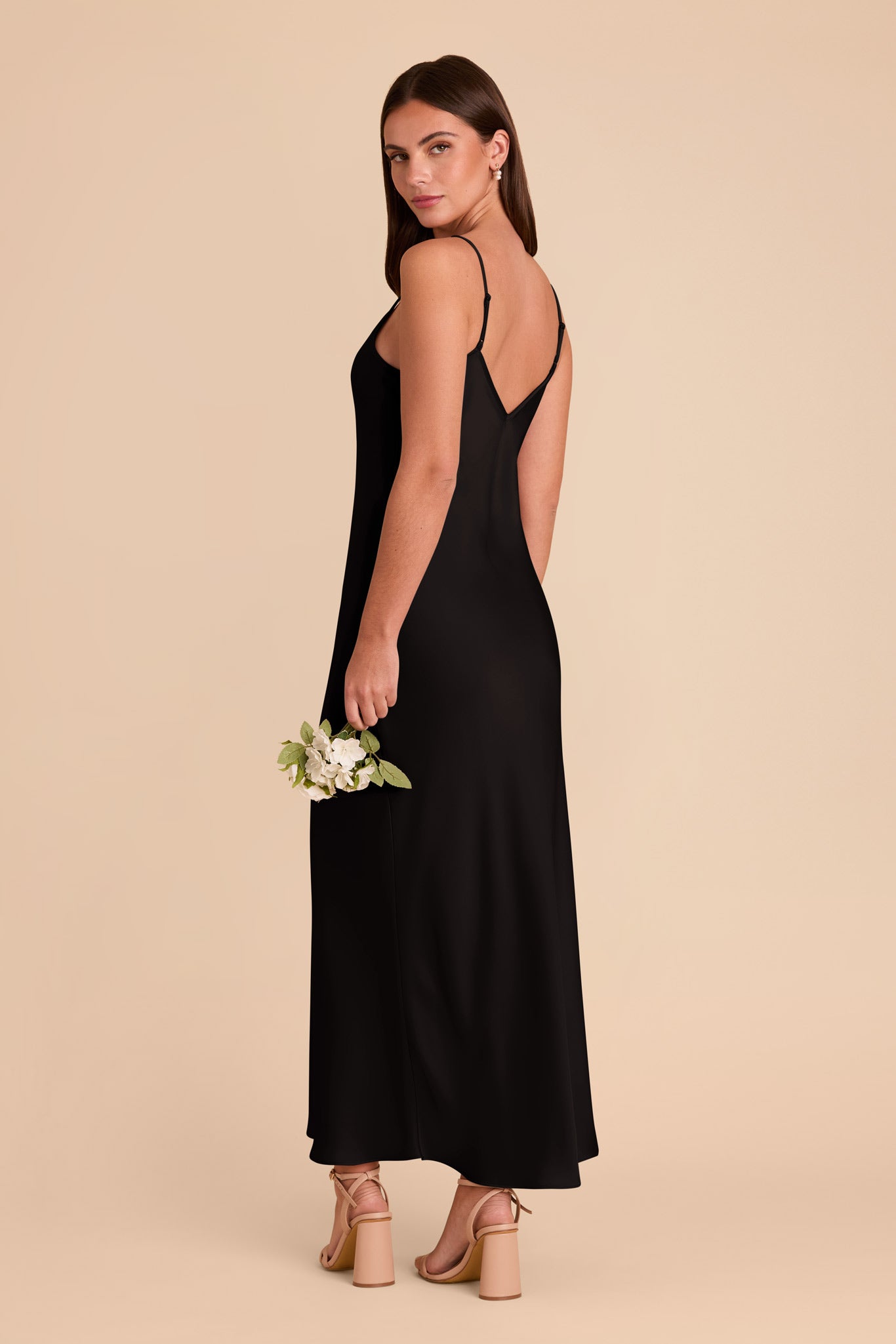 Matte Satin Slip Dress - V-Neck & A-Line Skirt | Alice