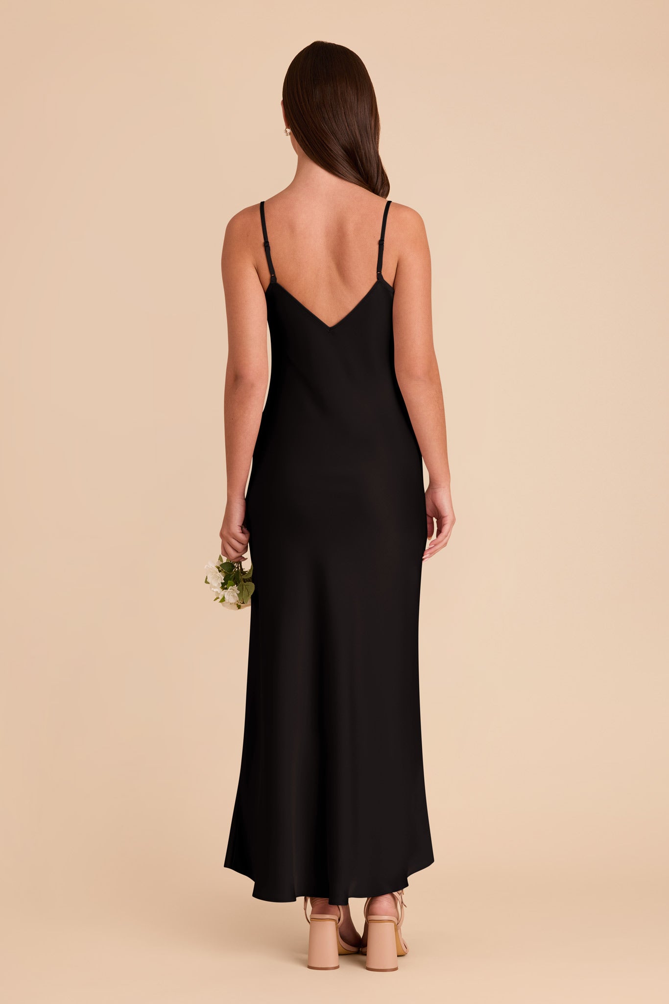 Matte Satin Slip Dress - V-Neck & A-Line Skirt | Alice