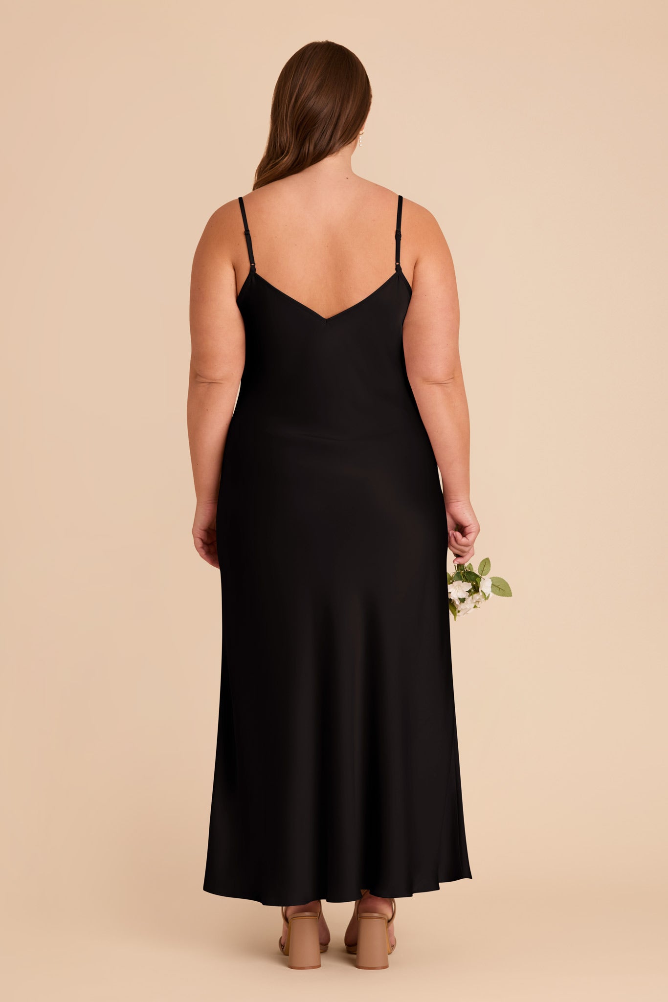 Matte Satin Slip Dress - V-Neck & A-Line Skirt | Alice