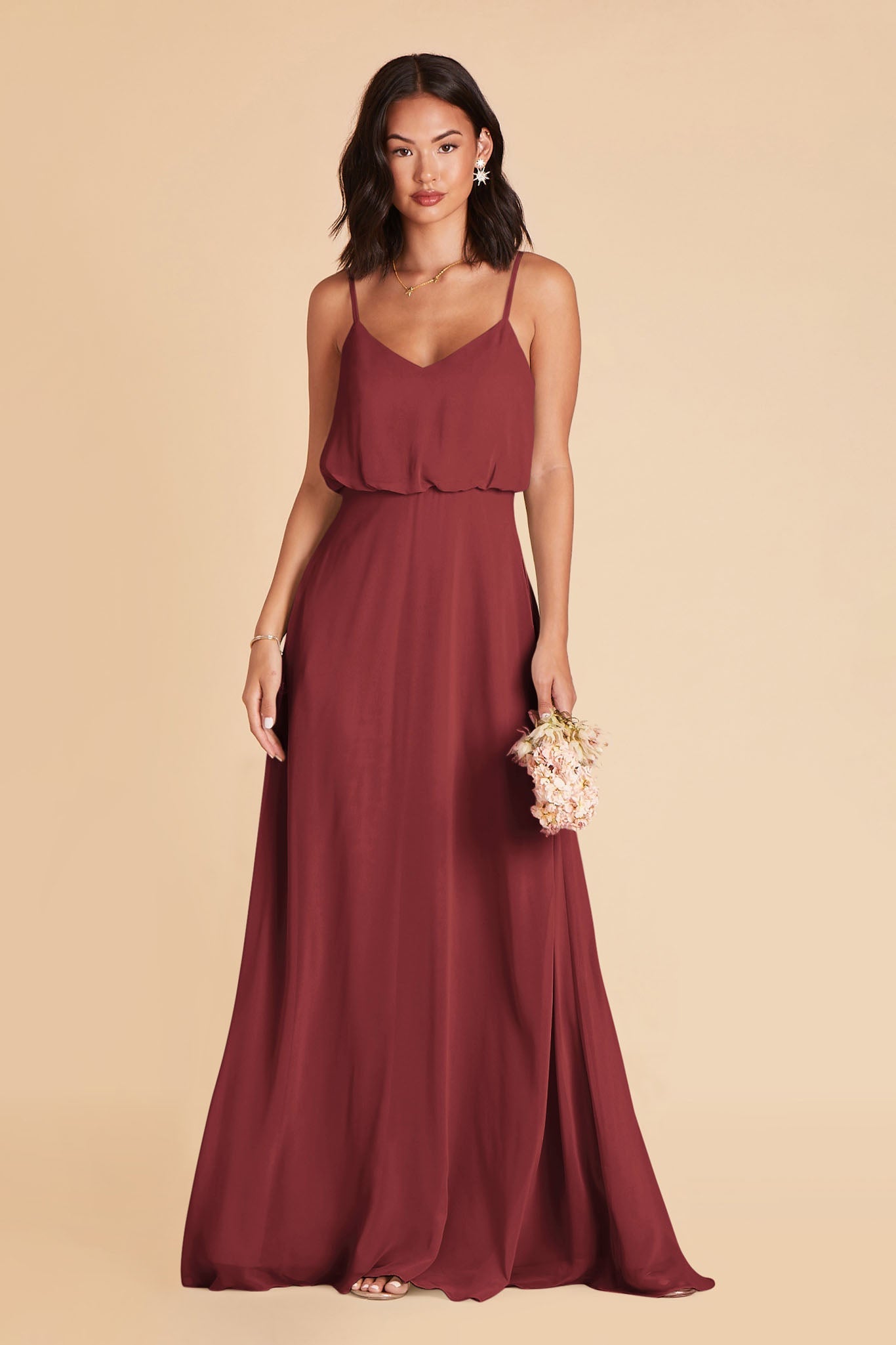 Classic Blouson Bridesmaid Dress | Gwennie Rosewood