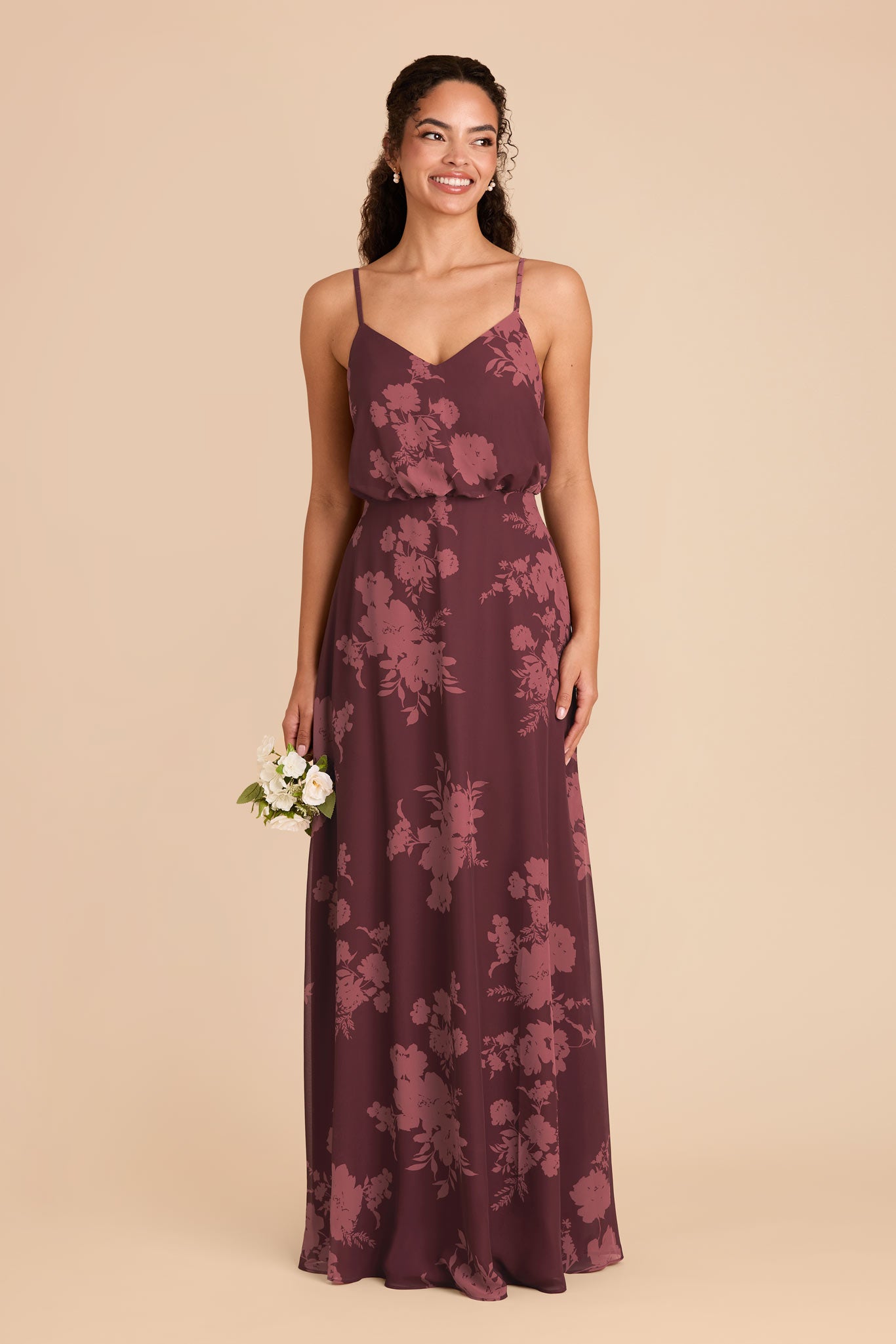 Blouson Bridesmaid Dress in Sangria - Gwennie Whimsical Blooms