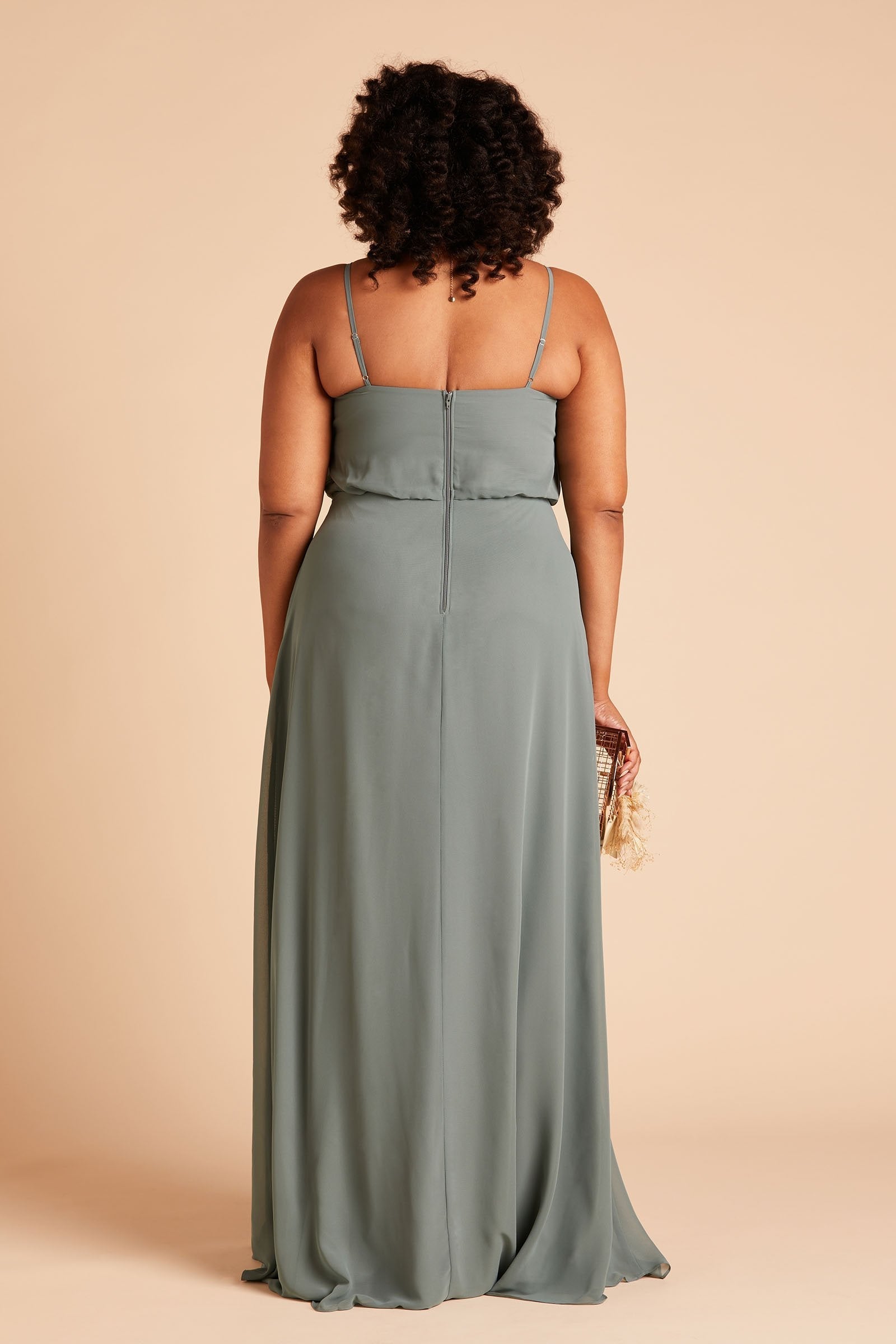 Blouson Bridesmaid Dress in Sea Glass | Gwennie