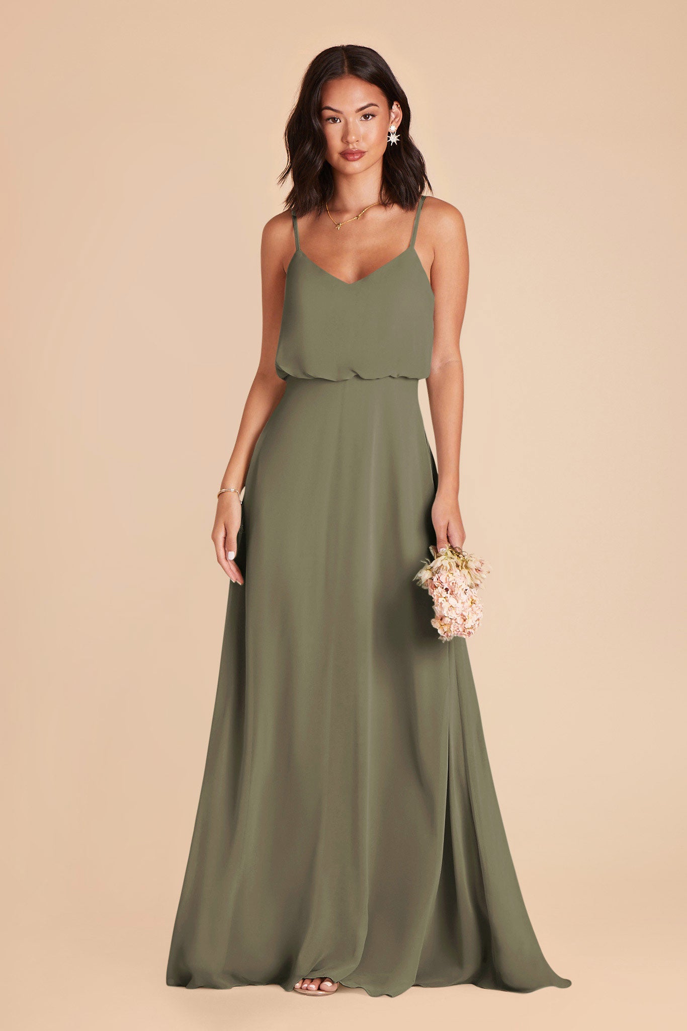 Classic Blouson Bridesmaid Dress | Gwennie in Thyme