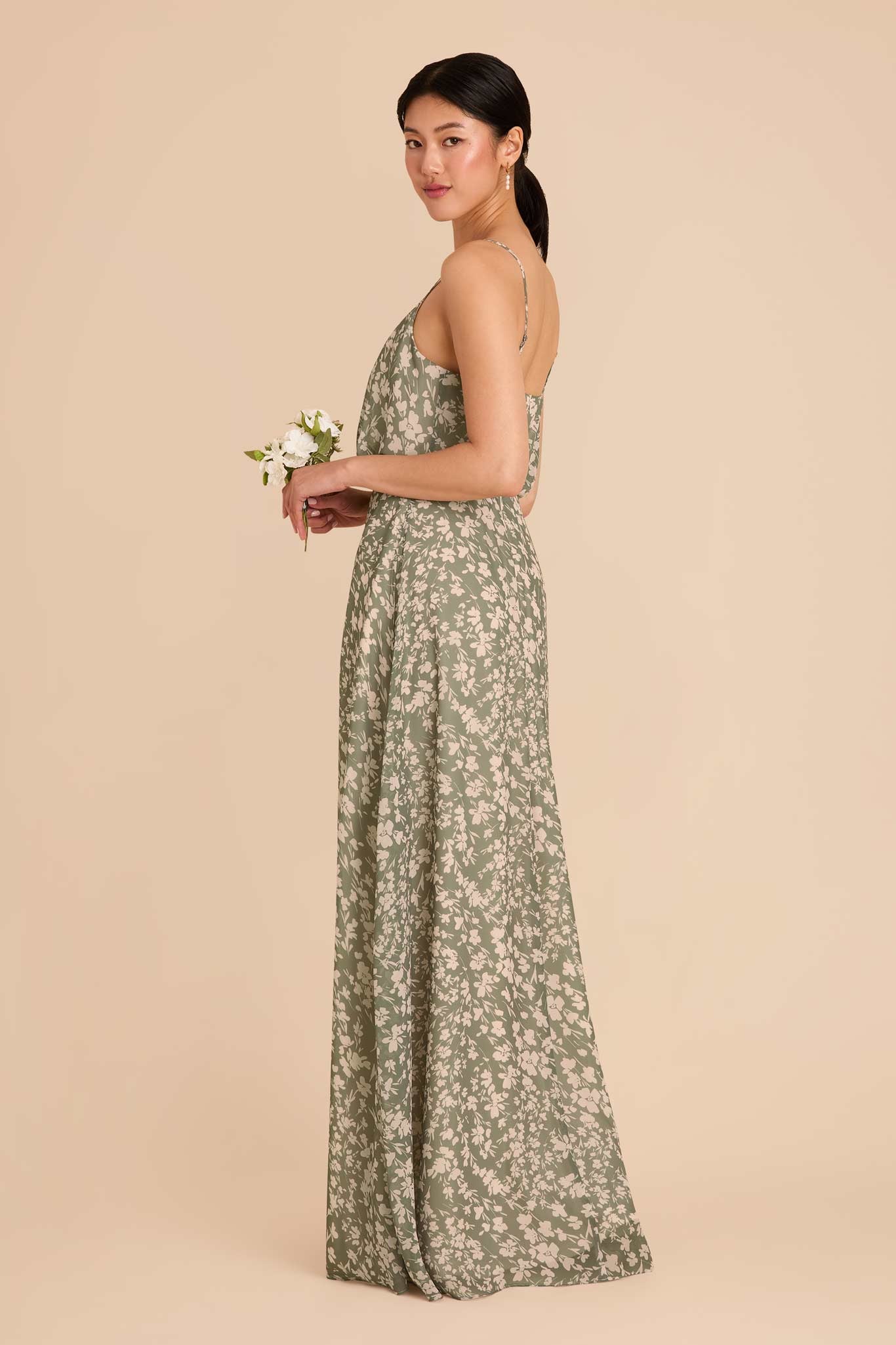 Blouson Bridesmaid Dress with Floral Design | Gwennie Thyme