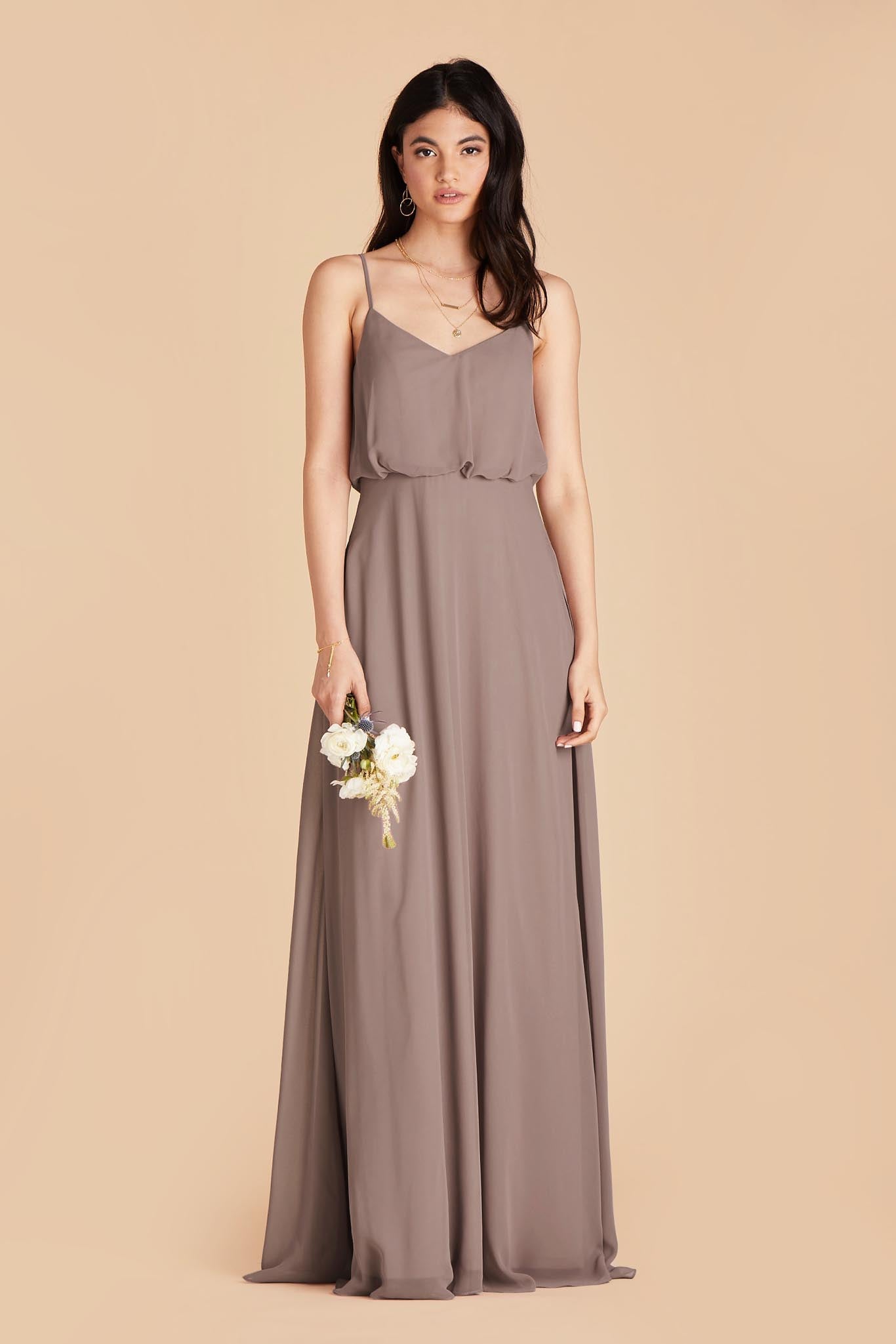 Classic Blouson Bridesmaid Dress | Gwennie - Toffee