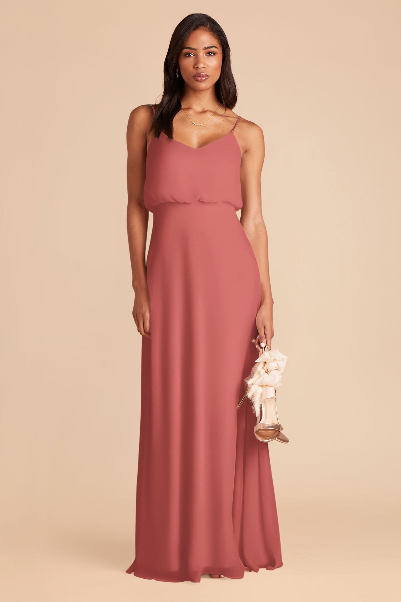 Classic Blouson Bridesmaid Dress | Gwennie Wild Rose
