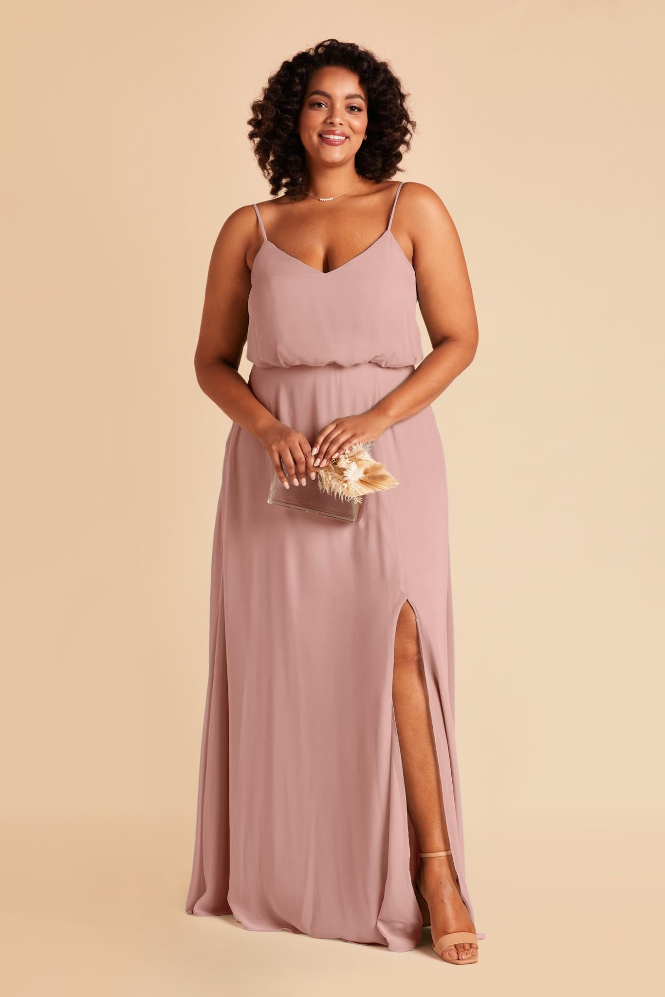 Blouson Bridesmaid Dress with Slit | Gwennie English Rose