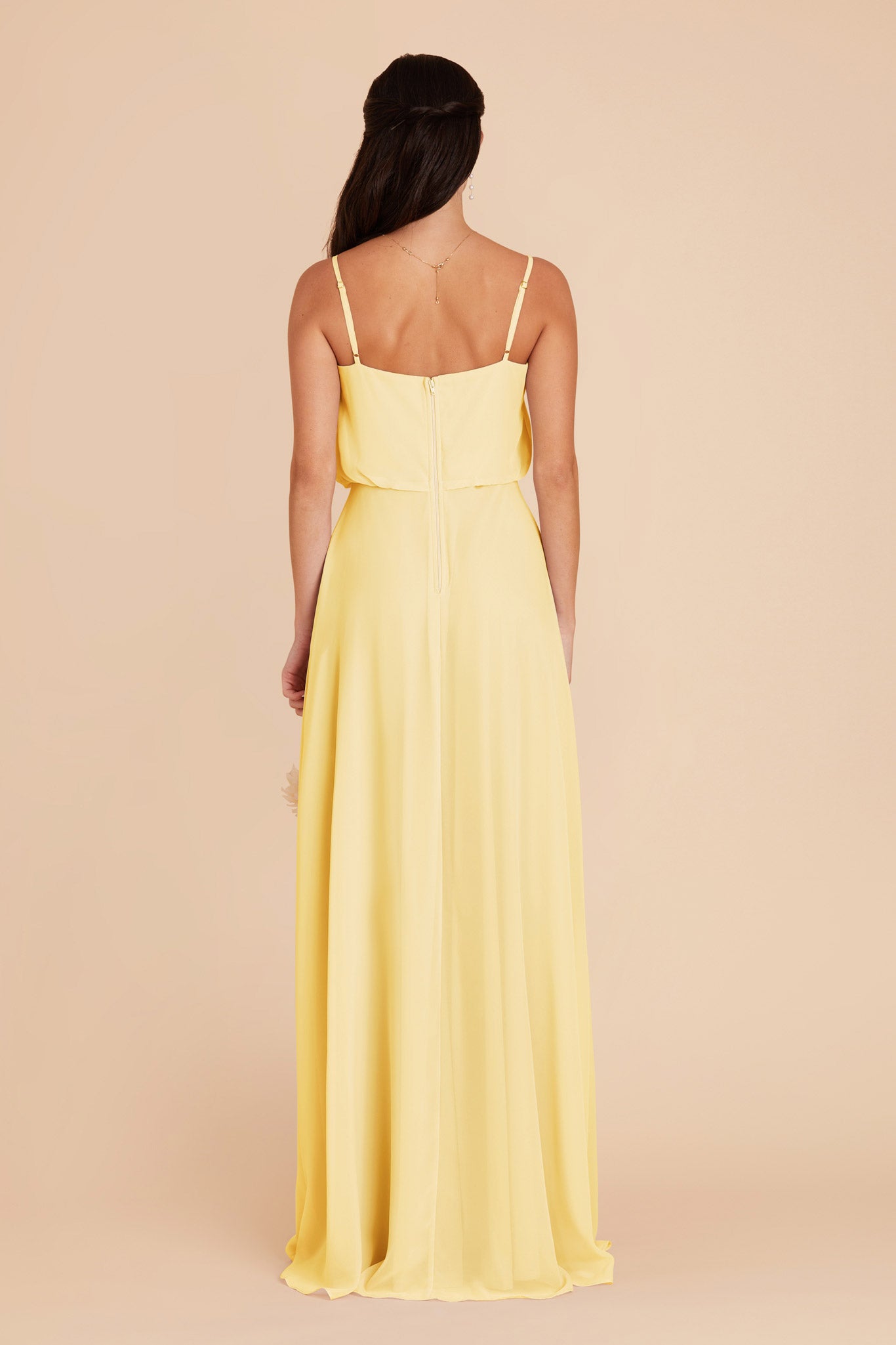 Bridesmaid Dress with Slit - Gwennie Lemon Sorbet
