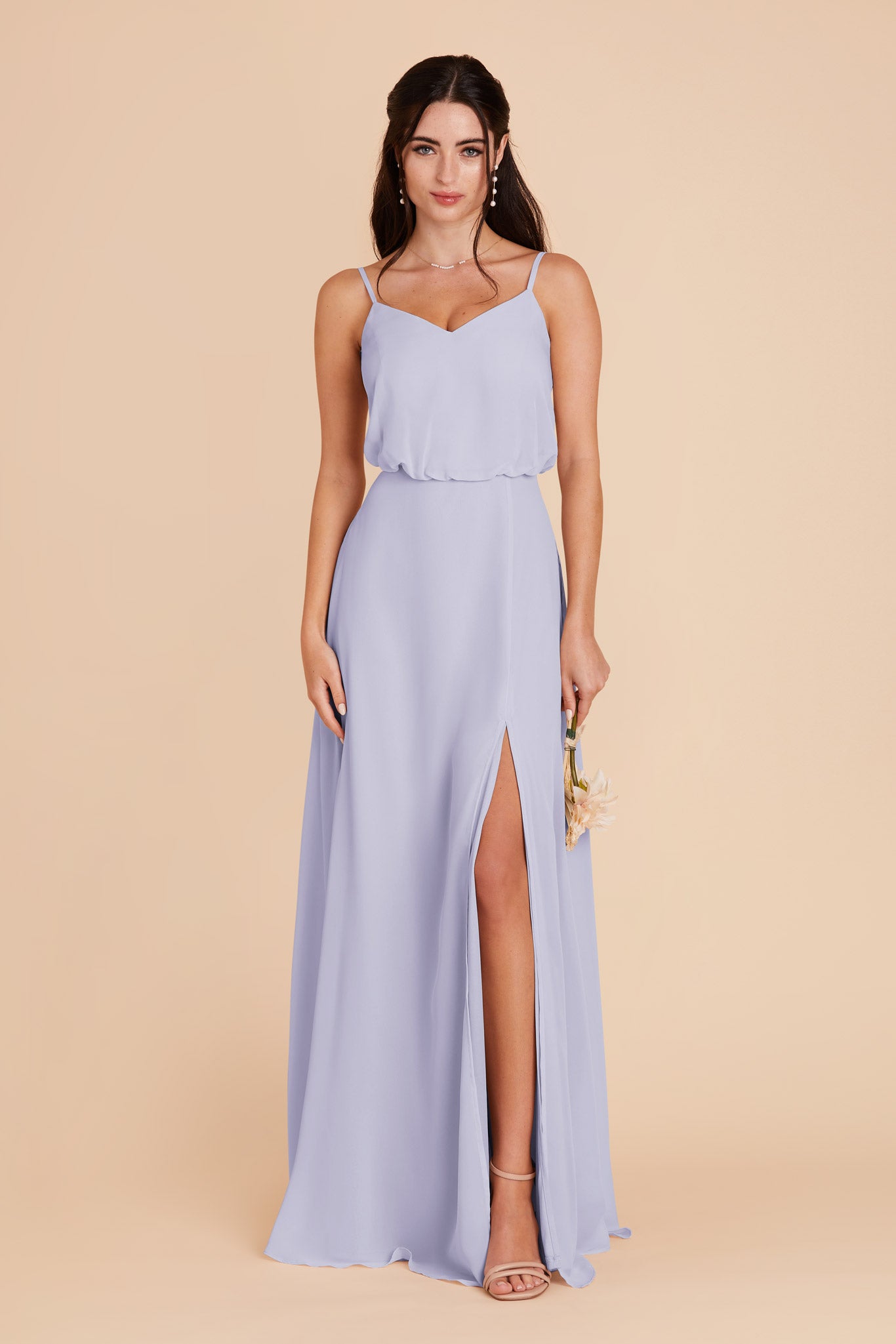 Periwinkle Blue Bridesmaid Dress with Slit | Gwennie