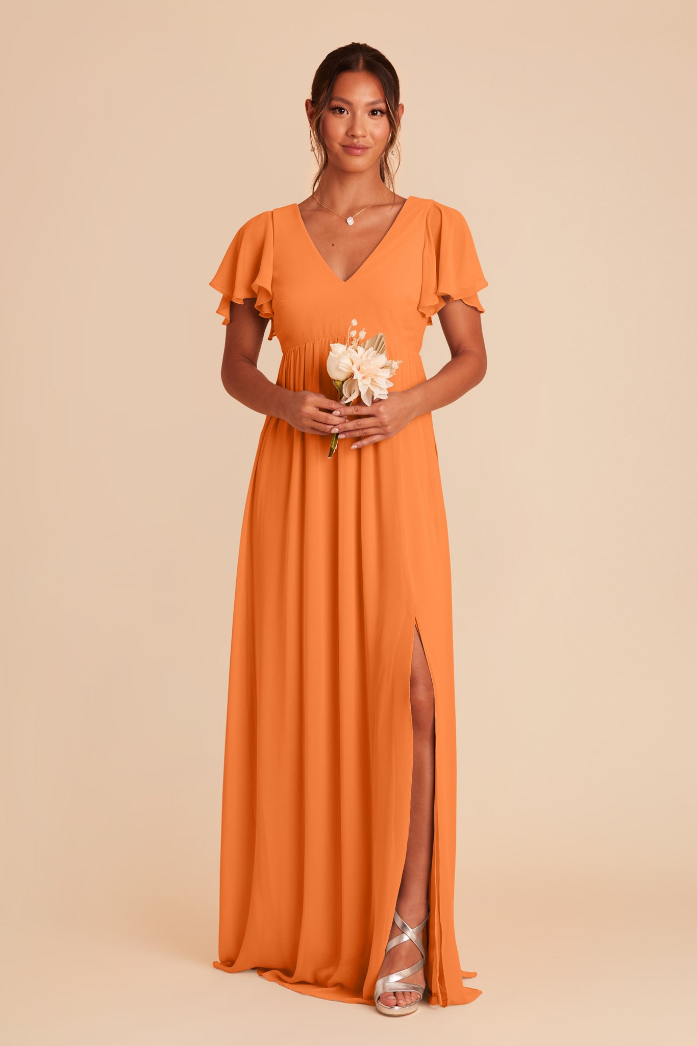 Flutter Sleeve Empire Gown - Baby-Bump Friendly | Hannah Dress