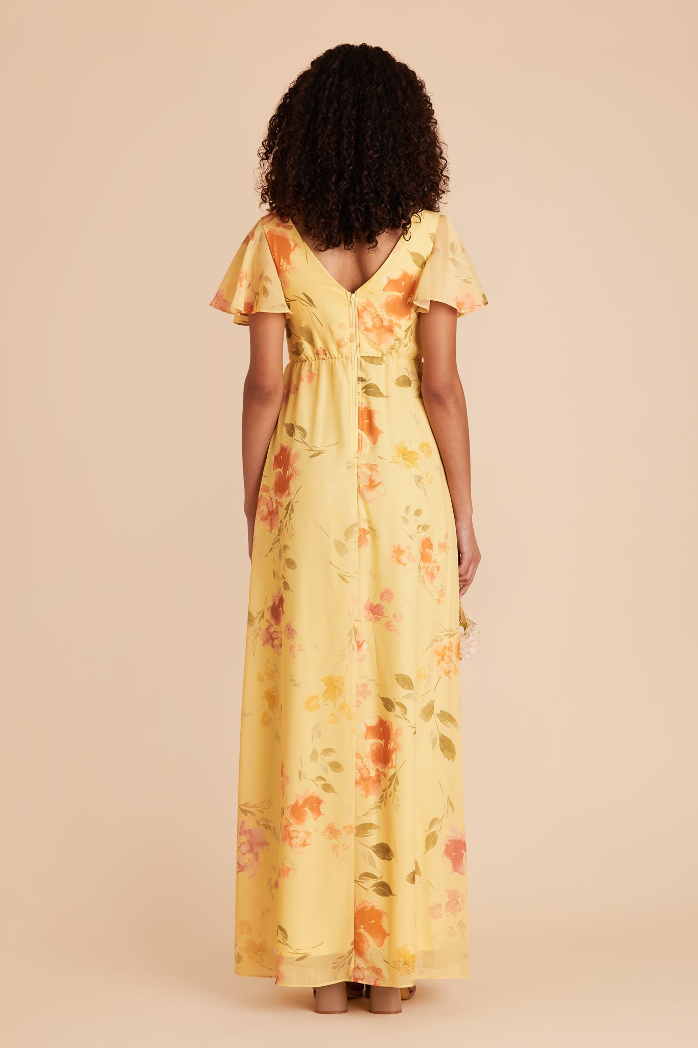 Empire Floral Maternity Dress with Flutter Sleeves | Hannah