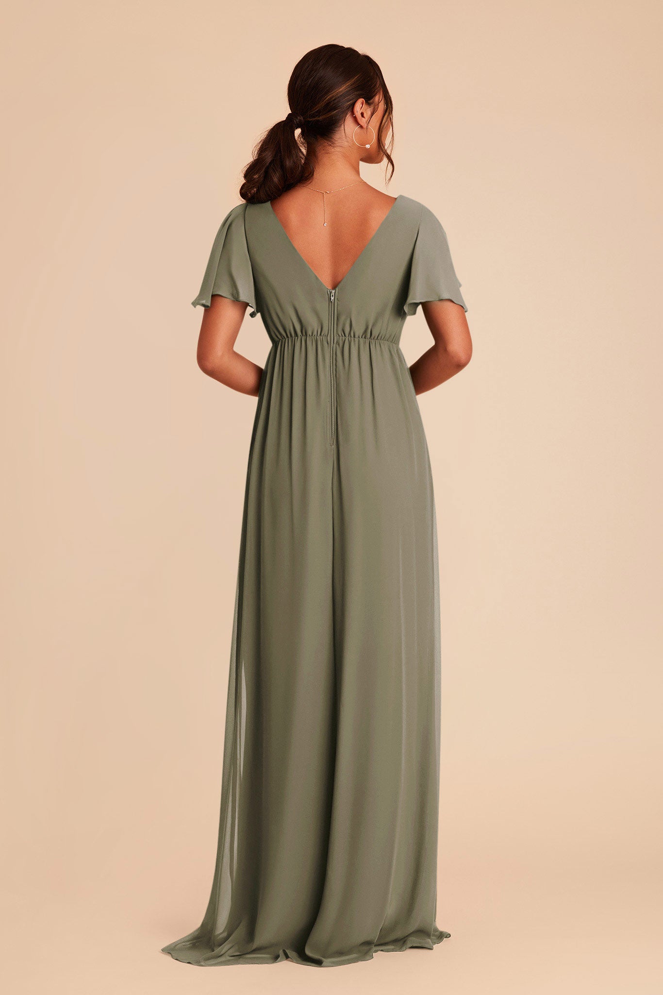 Flutter Sleeve Empire Gown for Maternity | Hannah Dress Thyme